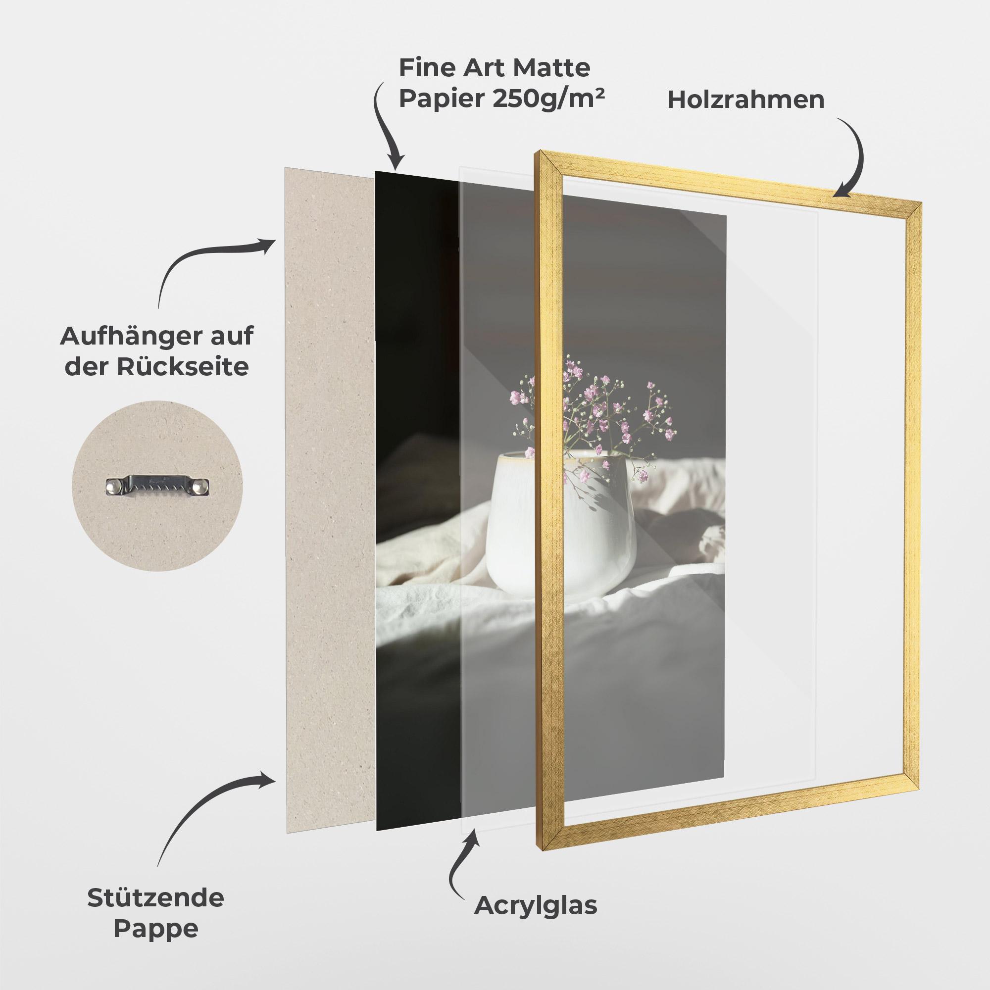 Gerahmte Poster Tiny Purple Pant Vase mockup 1