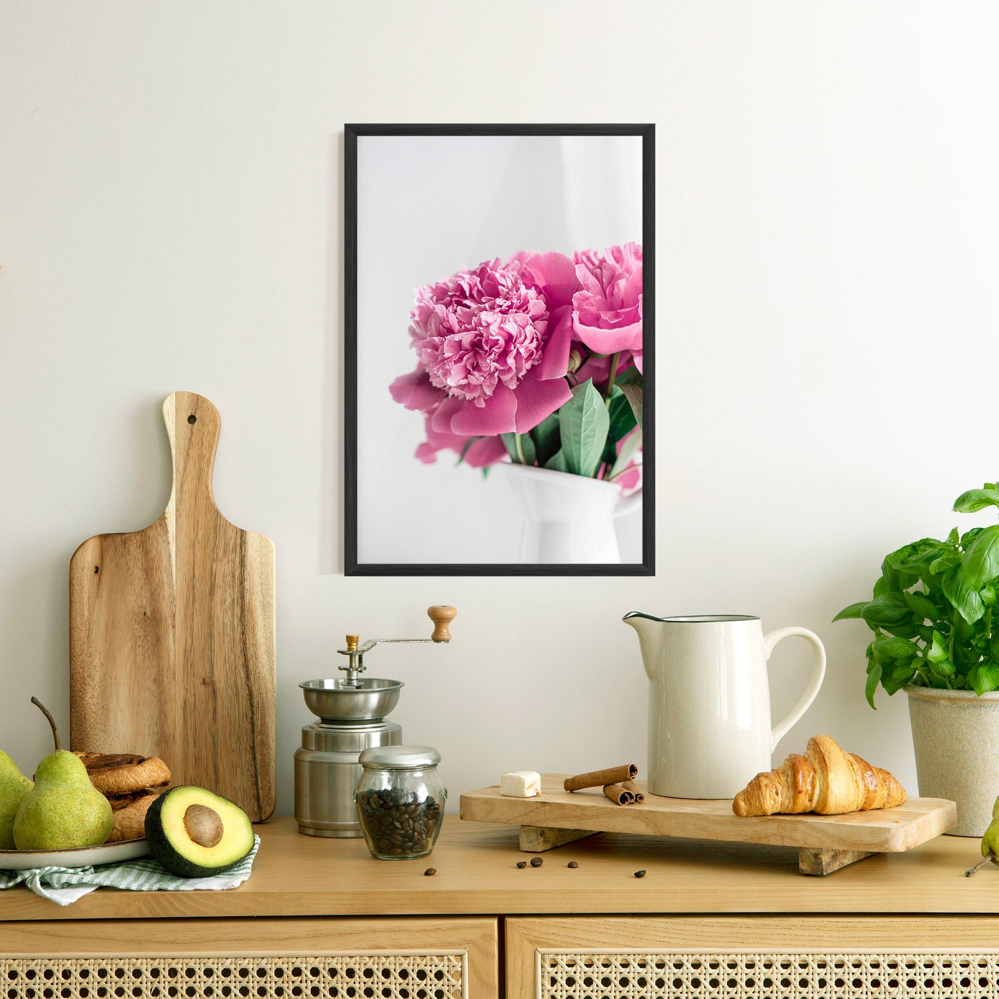 Gerahmte Poster White Vase Pink mockup 8