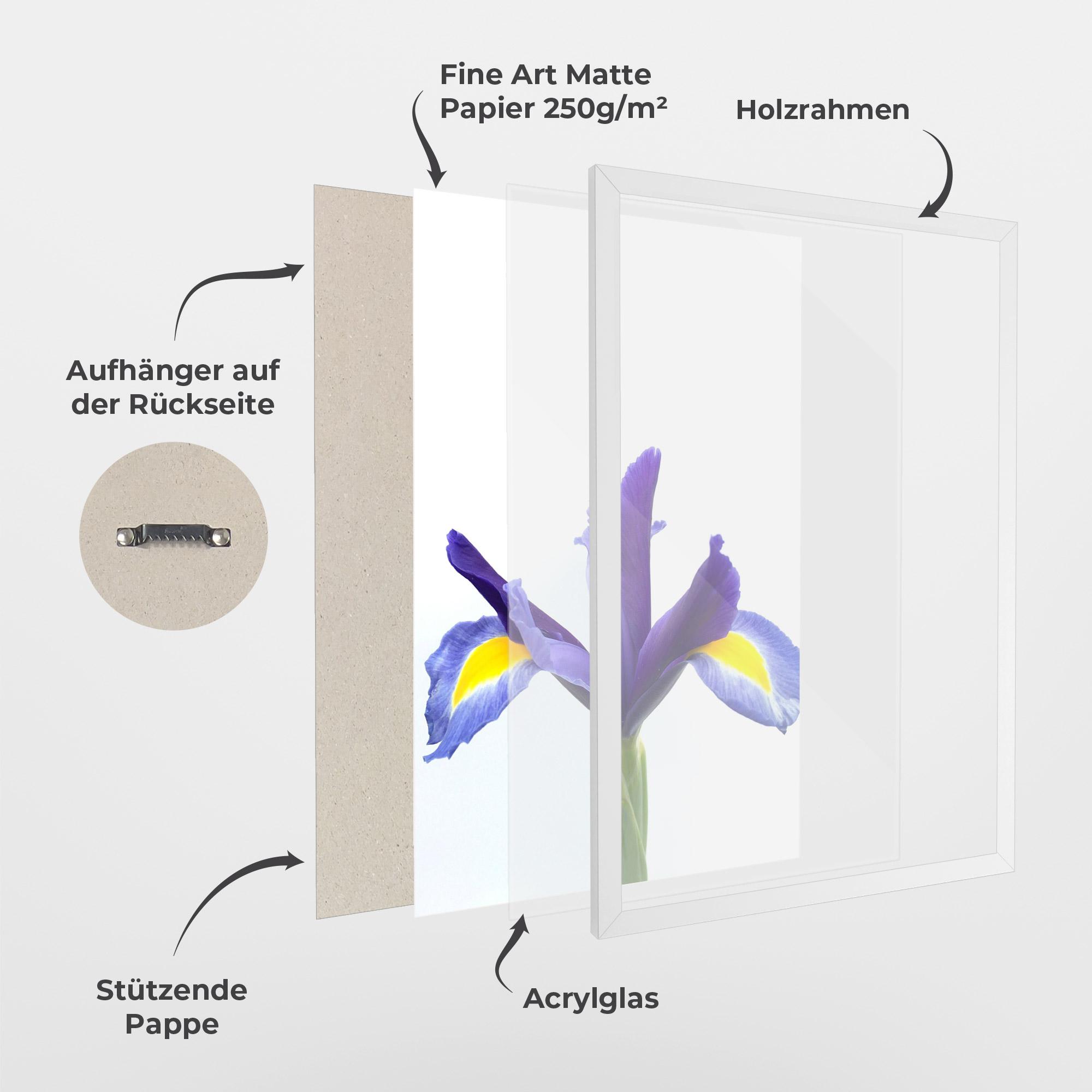 Gerahmte Poster Yellow Color Iris mockup 1