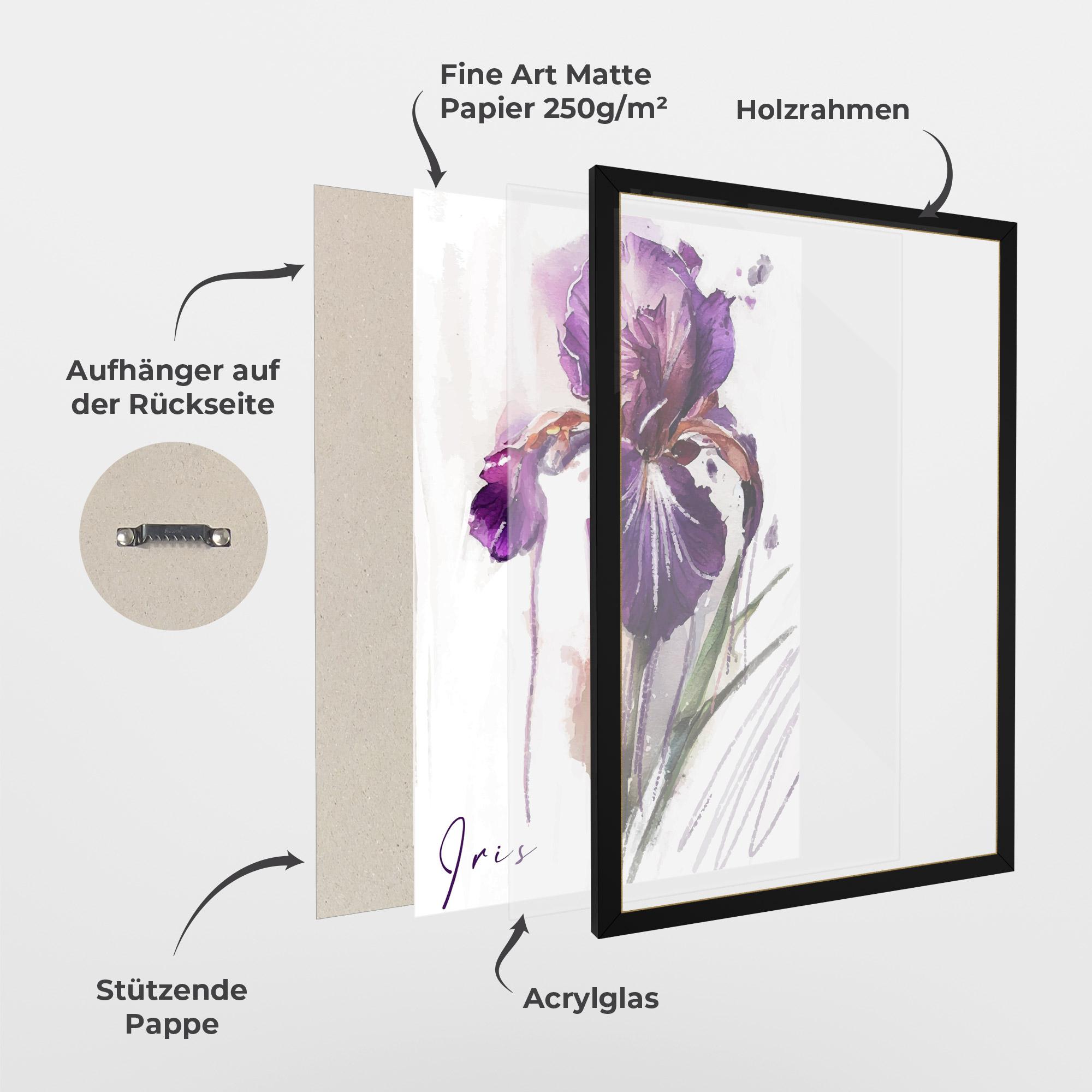 Gerahmte Poster Iris Drop mockup 1