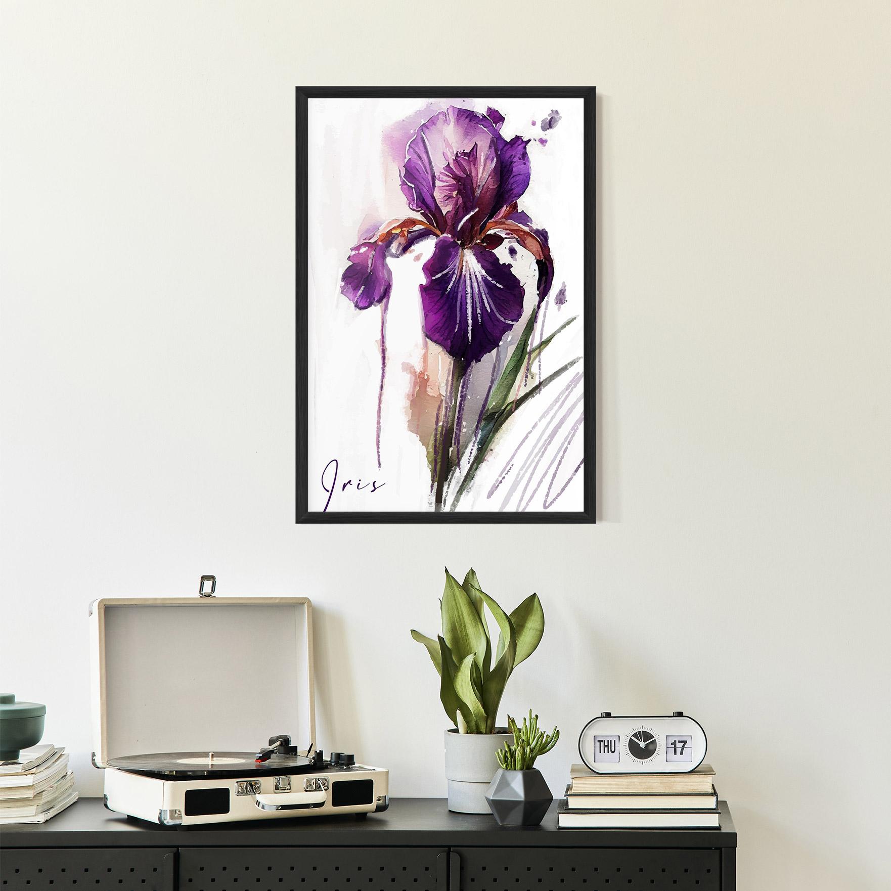 Gerahmte Poster Iris Drop mockup 2