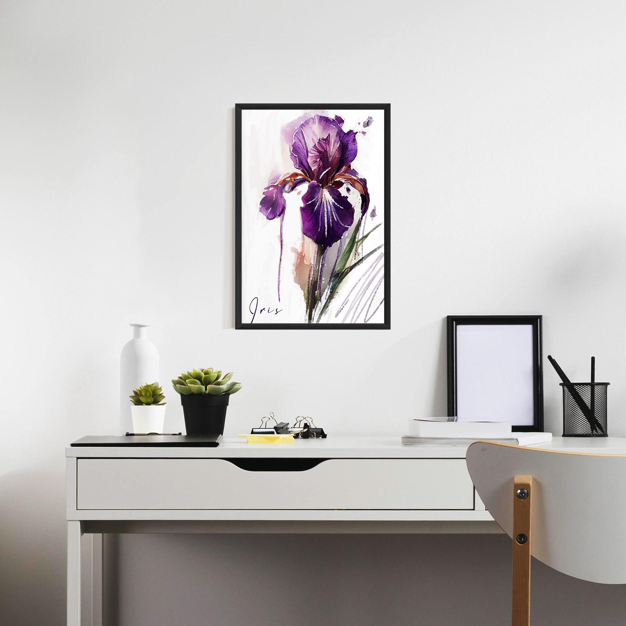 Gerahmte Poster Iris Drop mockup 7
