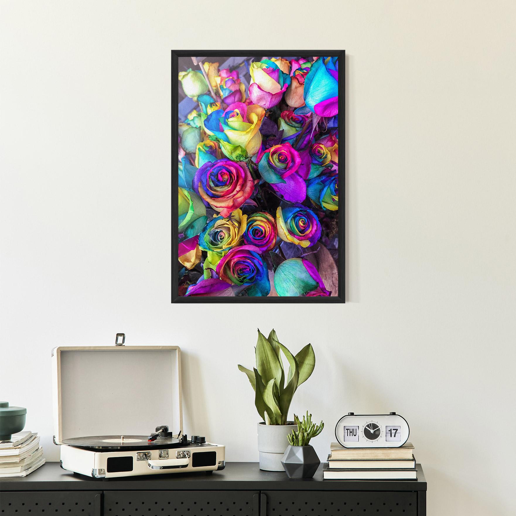 Gerahmte Poster Collorfull Flowers mockup 2