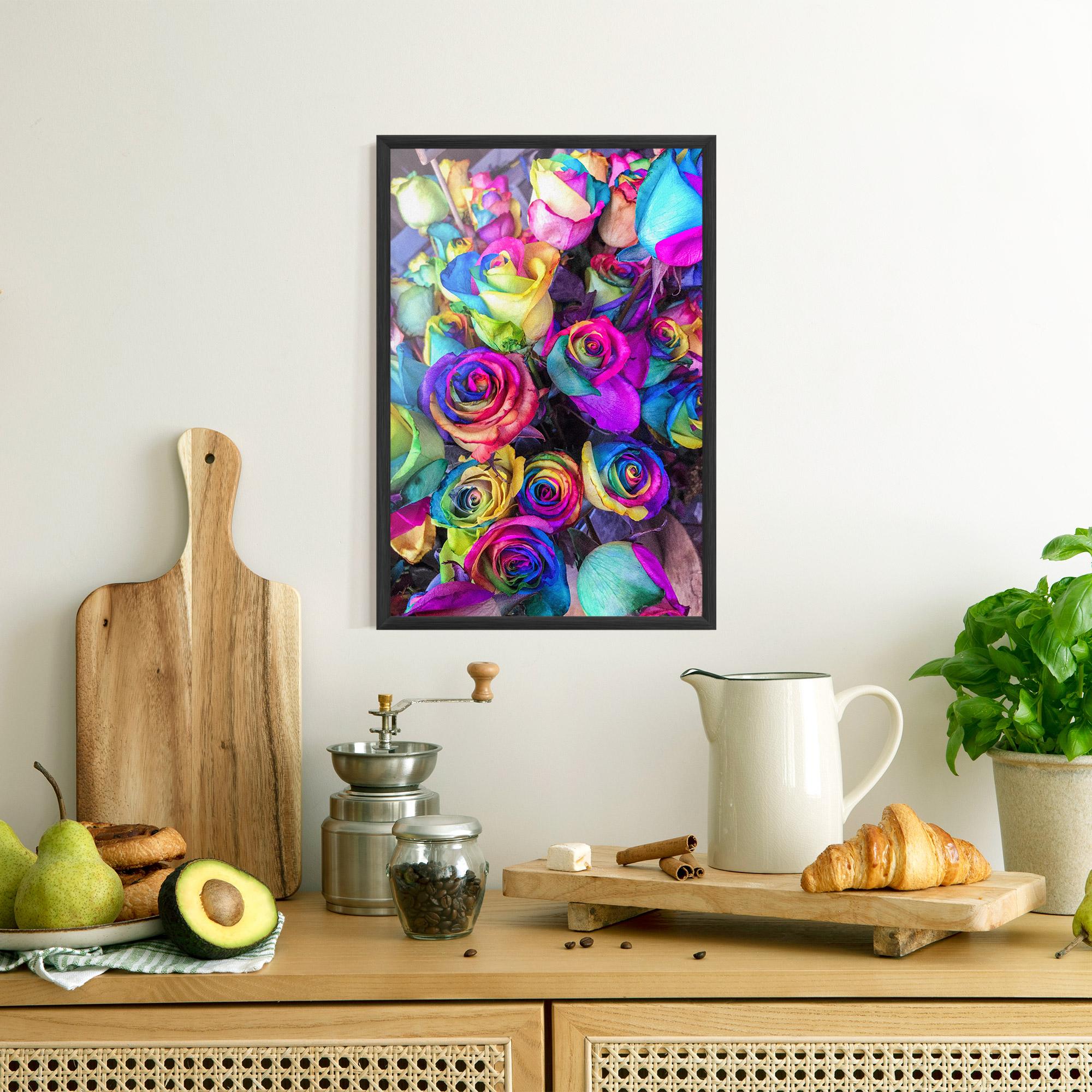 Gerahmte Poster Collorfull Flowers mockup 8