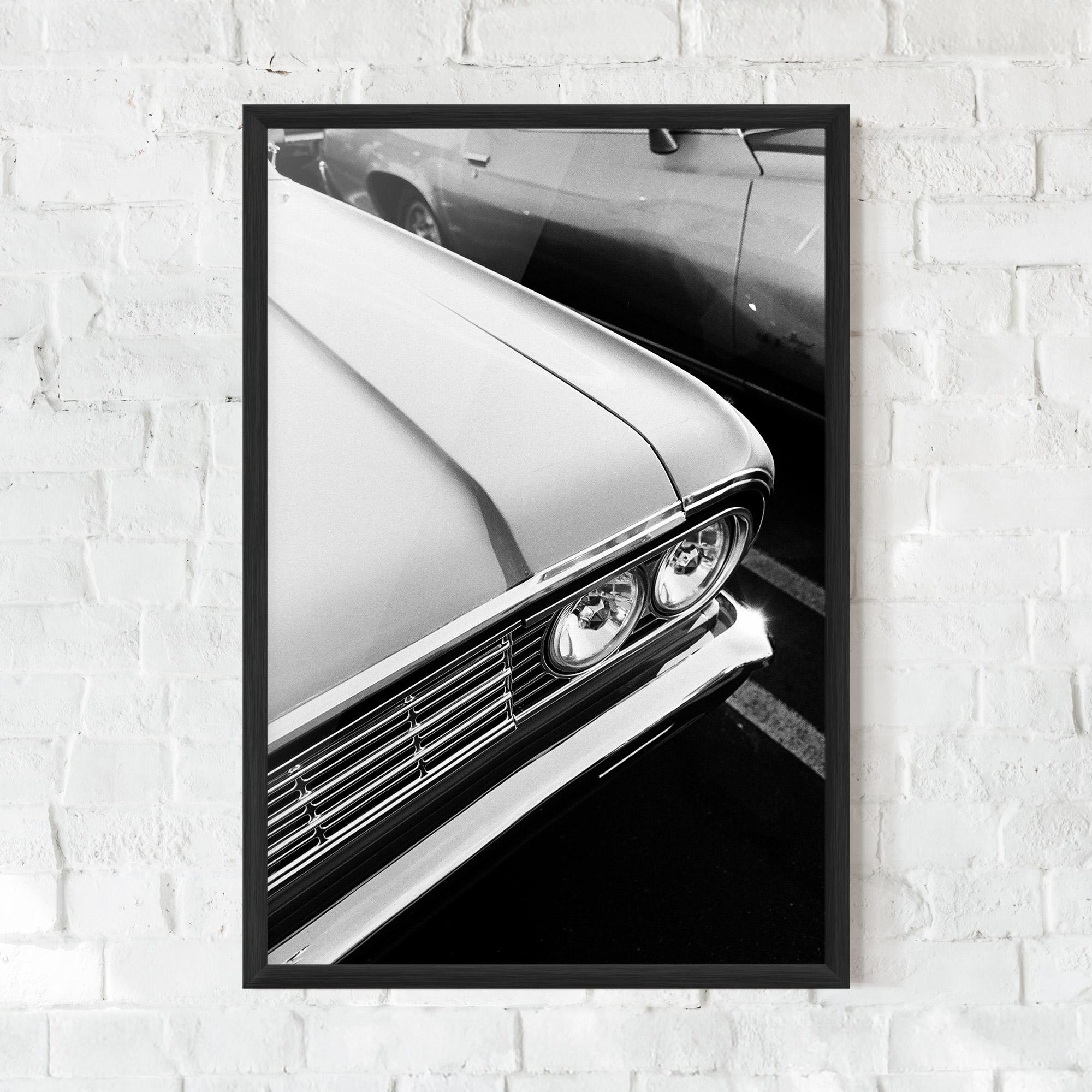 Gerahmte Poster Grey Vintage Car mockup 0