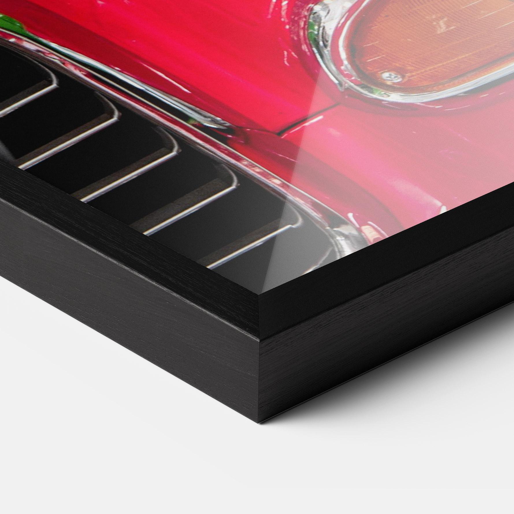 Gerahmte Poster Closeup Red Car mockup 3