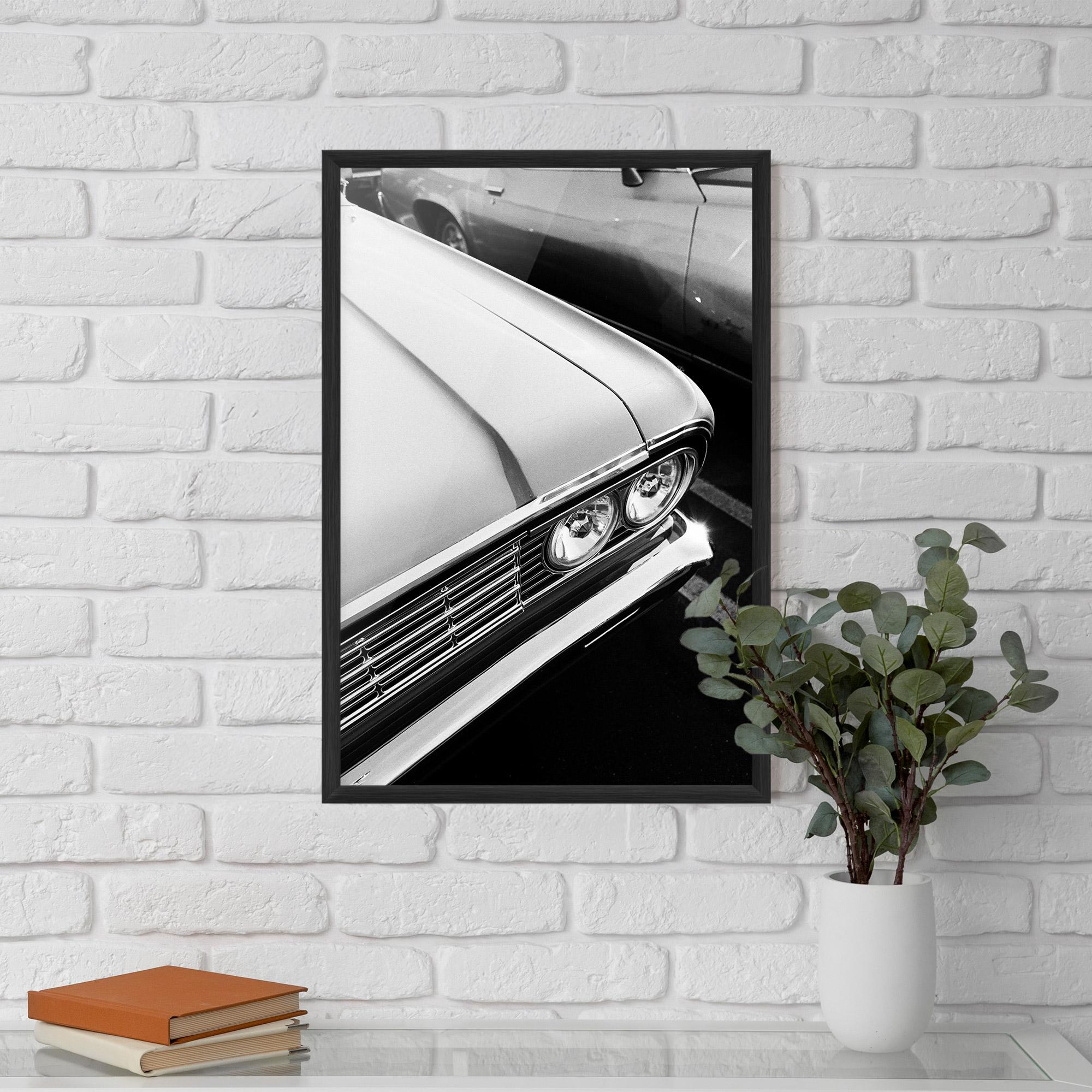 Gerahmte Poster Grey Vintage Car mockup 5