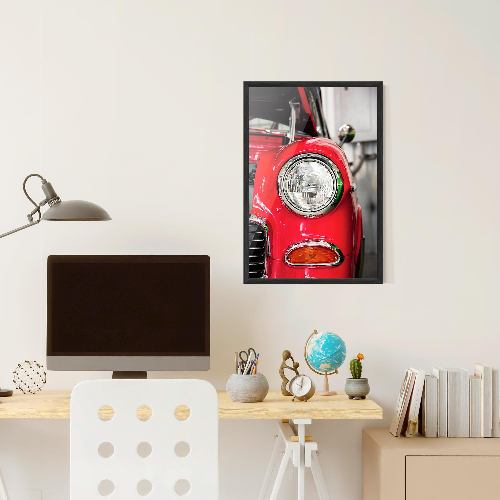 Gerahmte Poster Closeup Red Car mockup 6