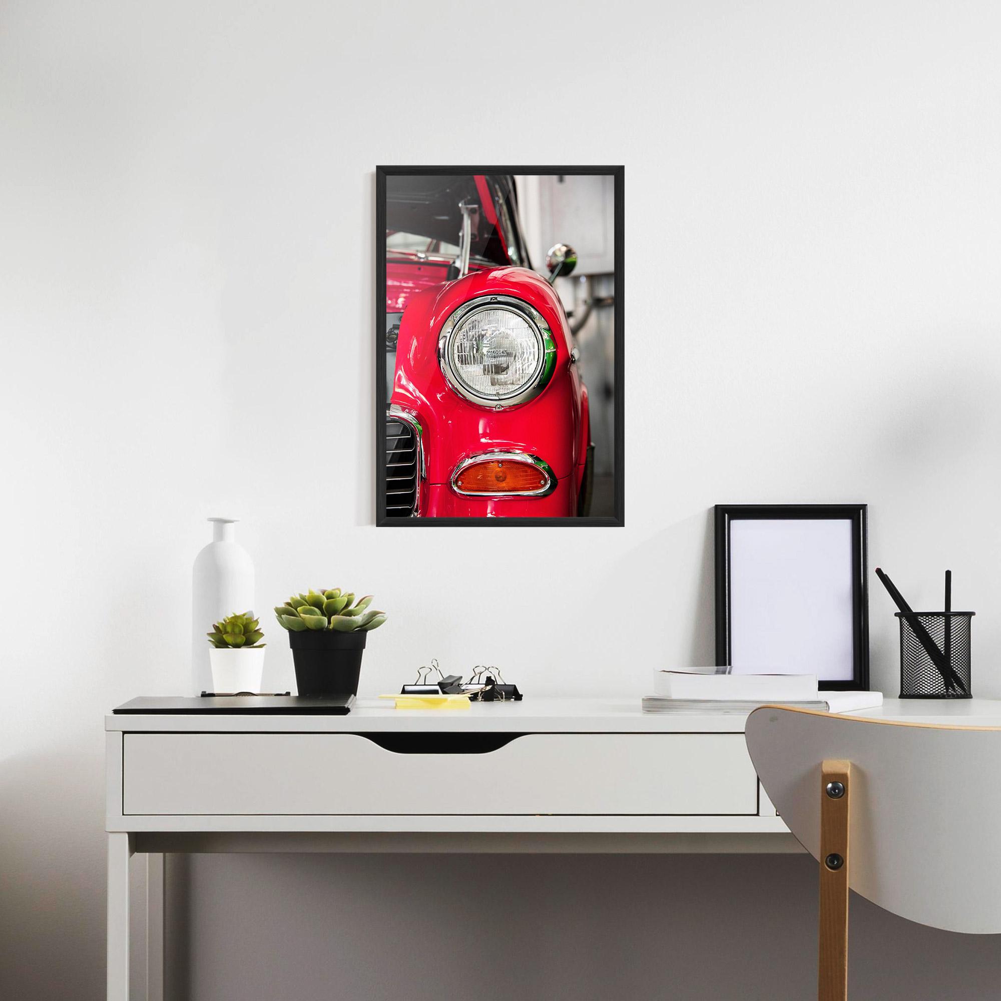 Gerahmte Poster Closeup Red Car mockup 7