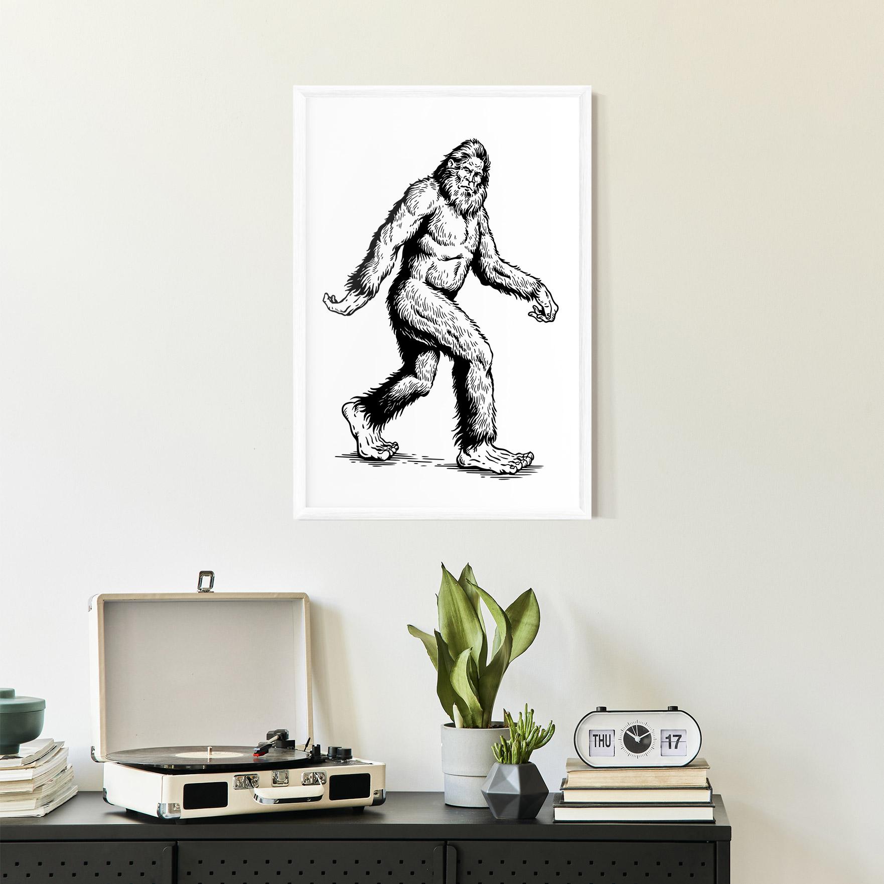 Gerahmte Poster Yeti mockup 2