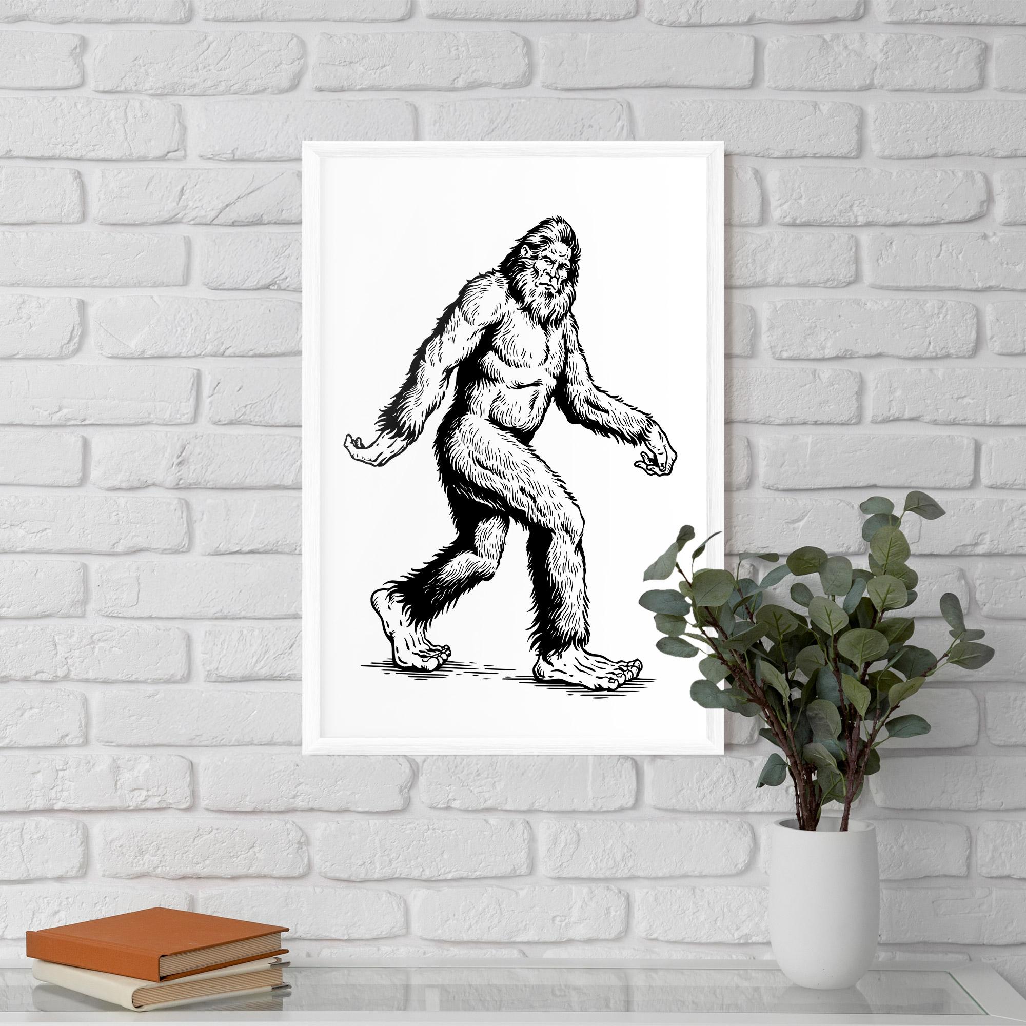 Gerahmte Poster Yeti mockup 5