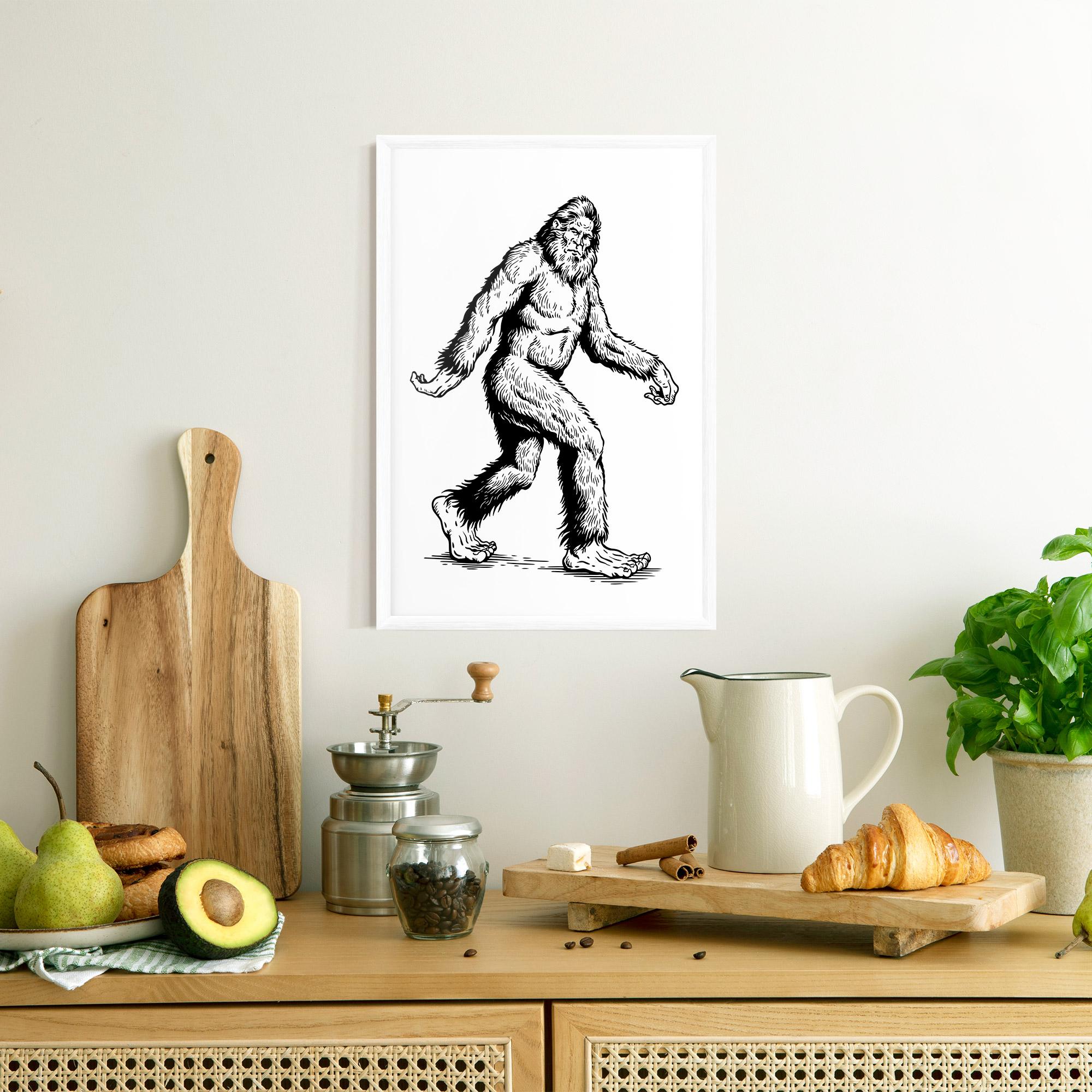 Gerahmte Poster Yeti mockup 8