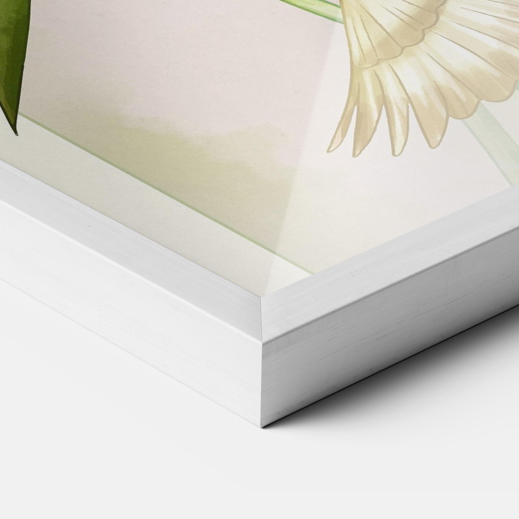 Gerahmte Poster Asiatic Blue Birds mockup 3