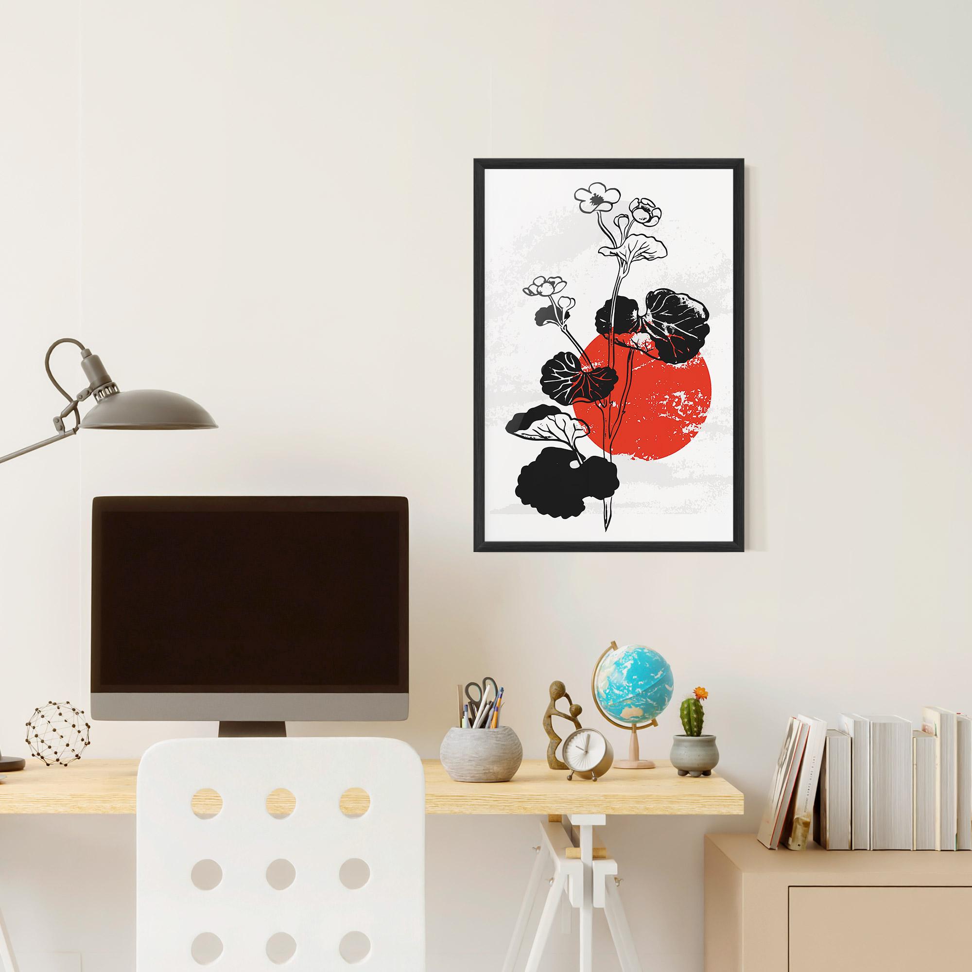 Gerahmte Poster Japan Plant Art mockup 6