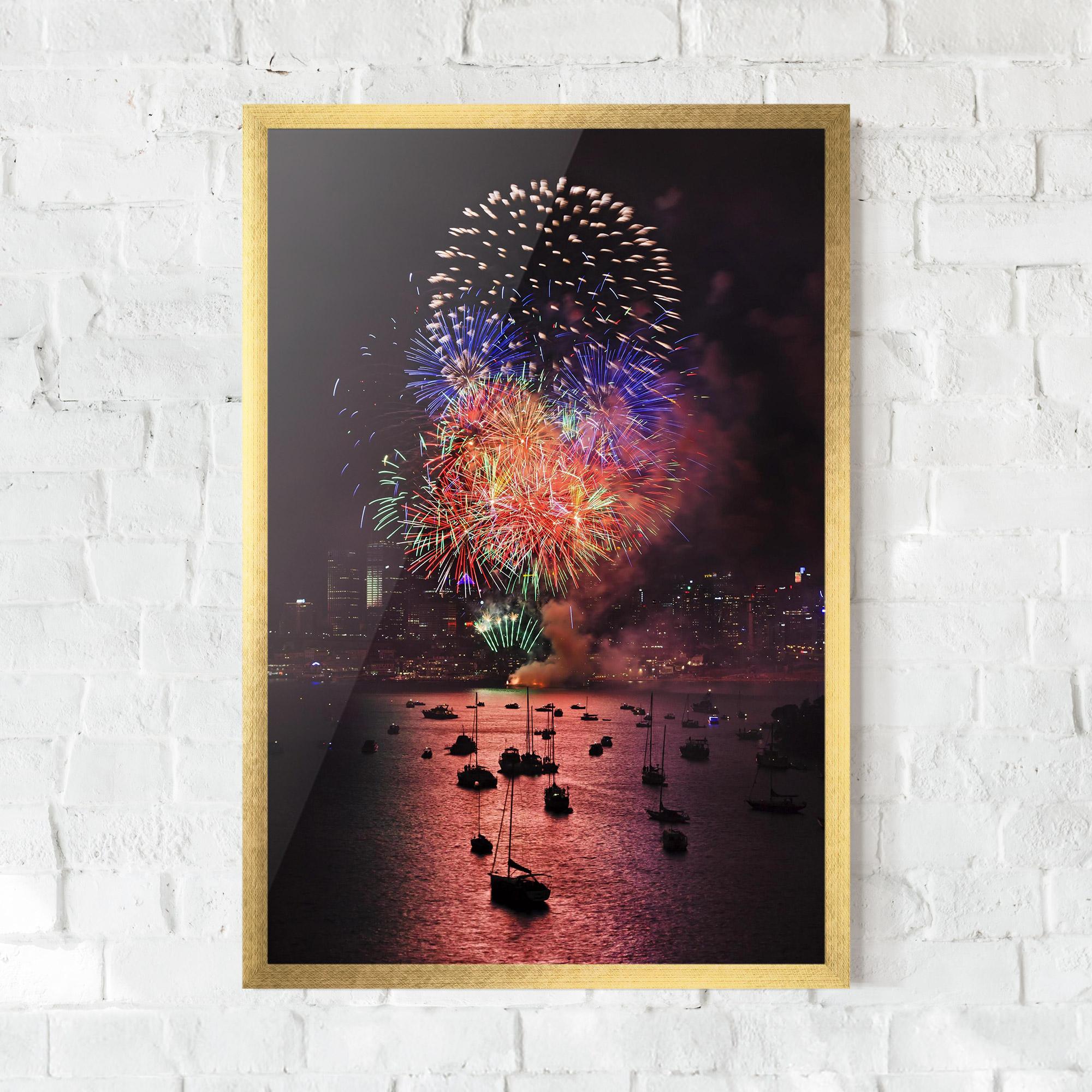 Gerahmte Poster Sydney Firework mockup 0
