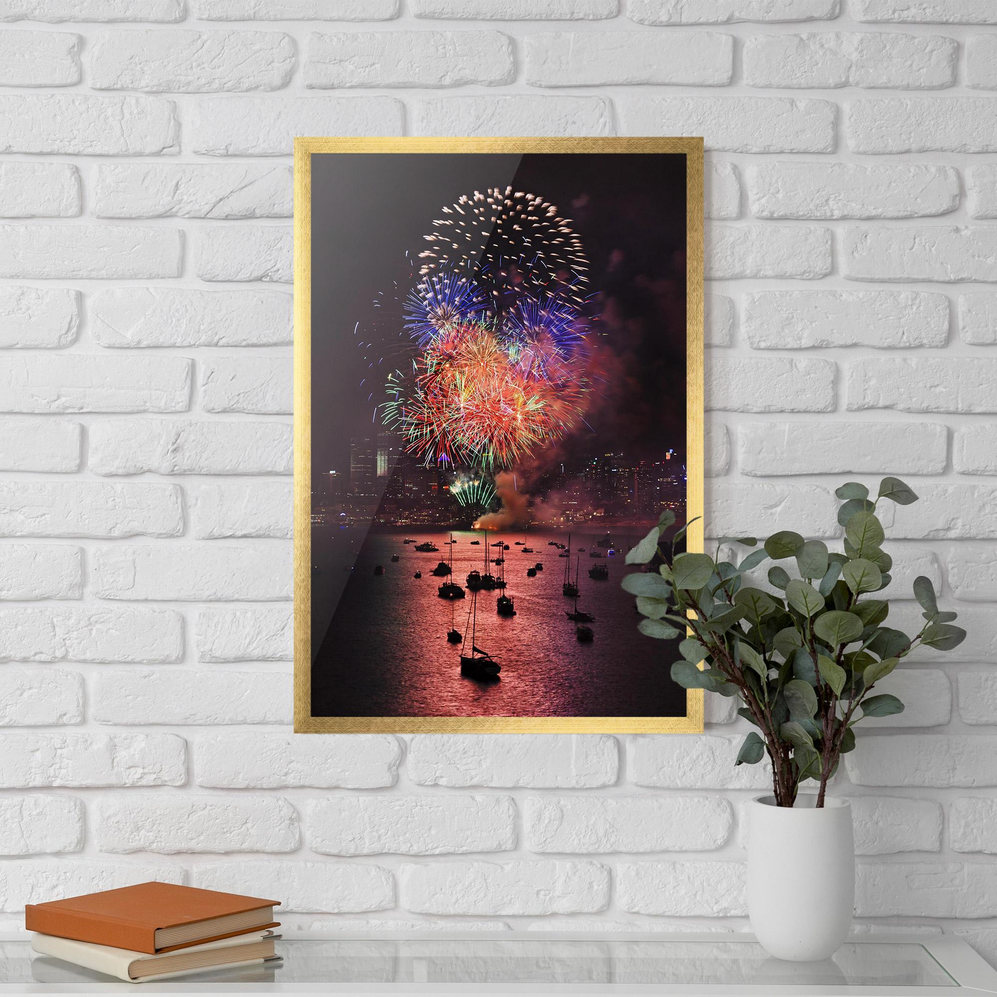 Gerahmte Poster Sydney Firework mockup 5