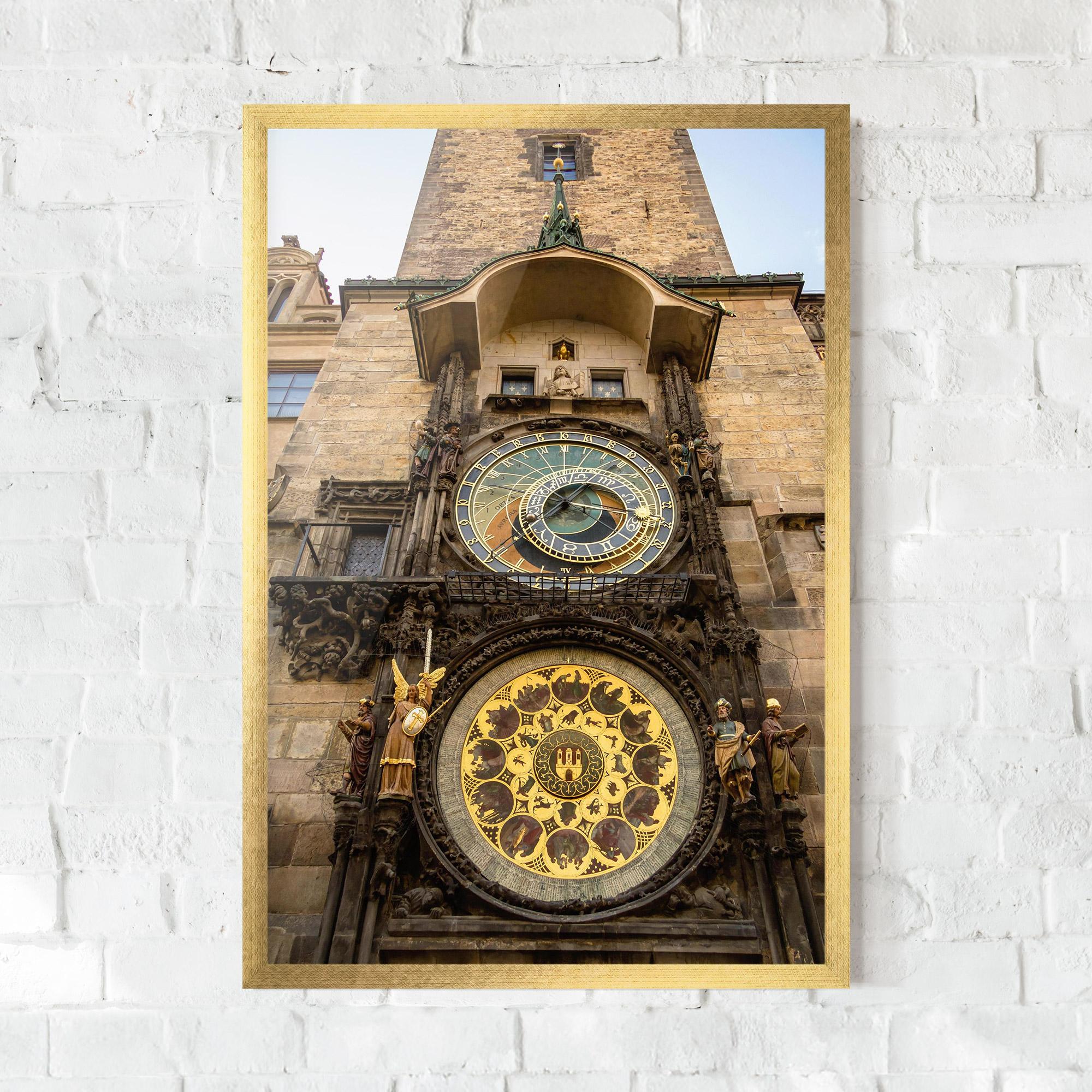 Gerahmte Poster Prague Clock mockup 0