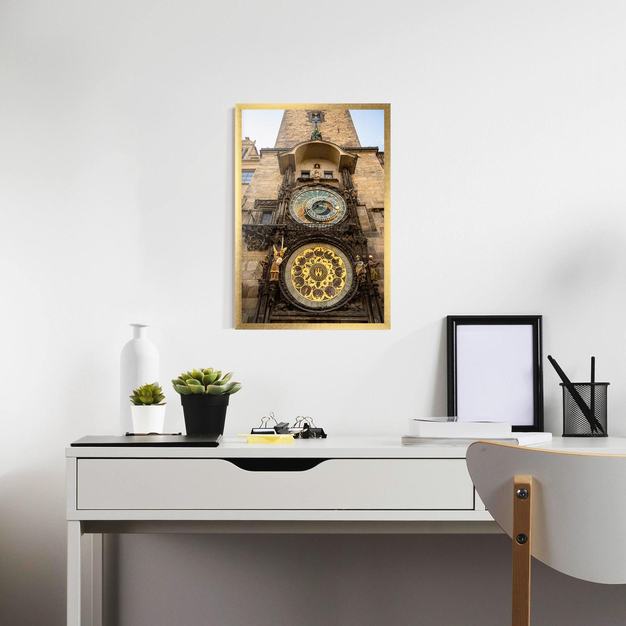 Gerahmte Poster Prague Clock mockup 7