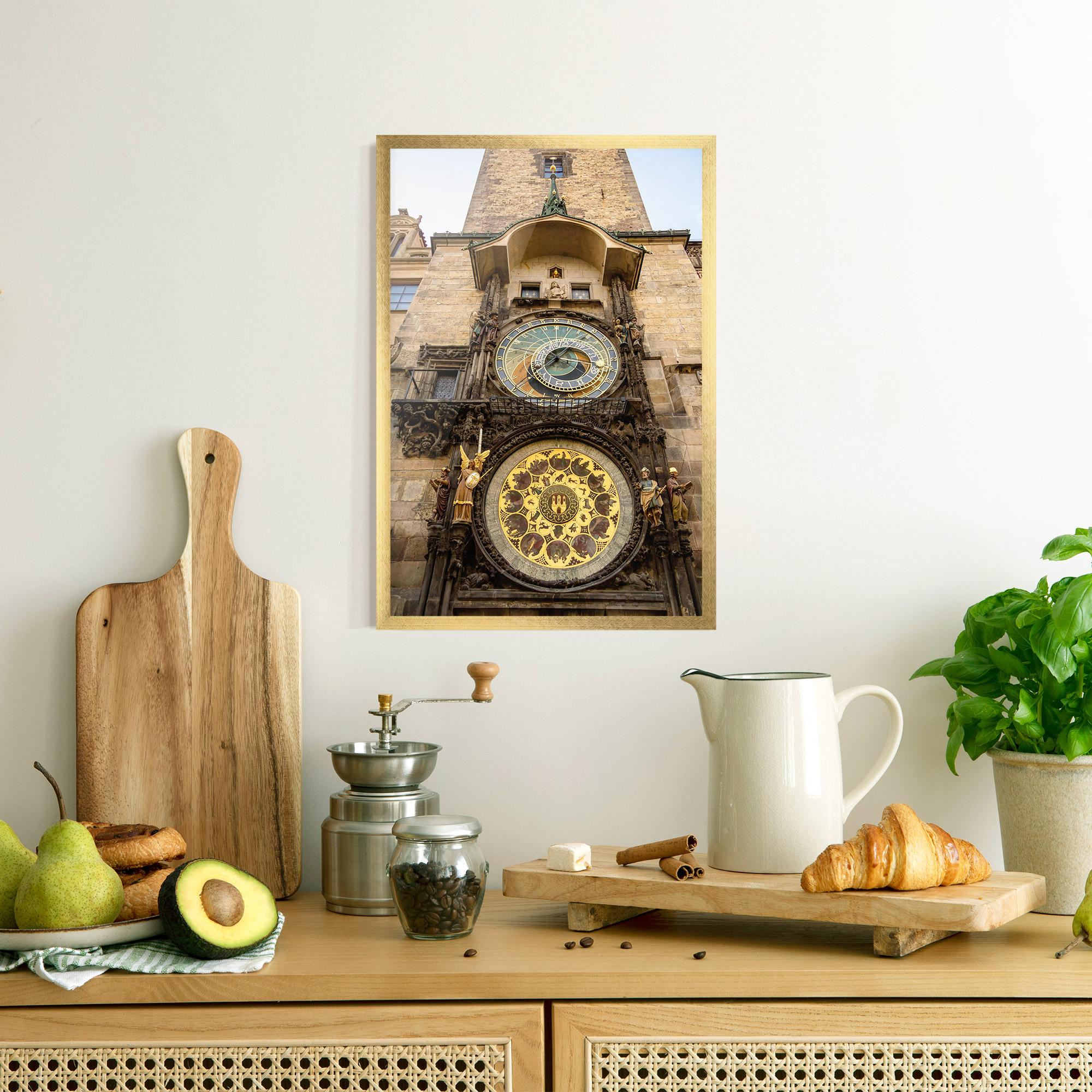 Gerahmte Poster Prague Clock mockup 8