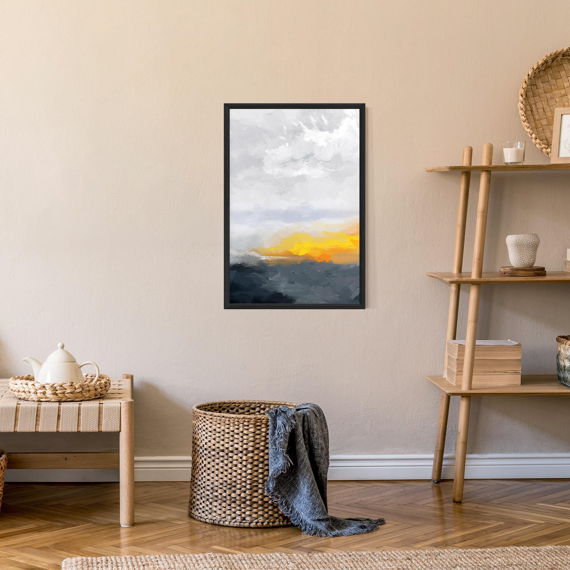 Gerahmte Poster Sunset Light Art mockup 9