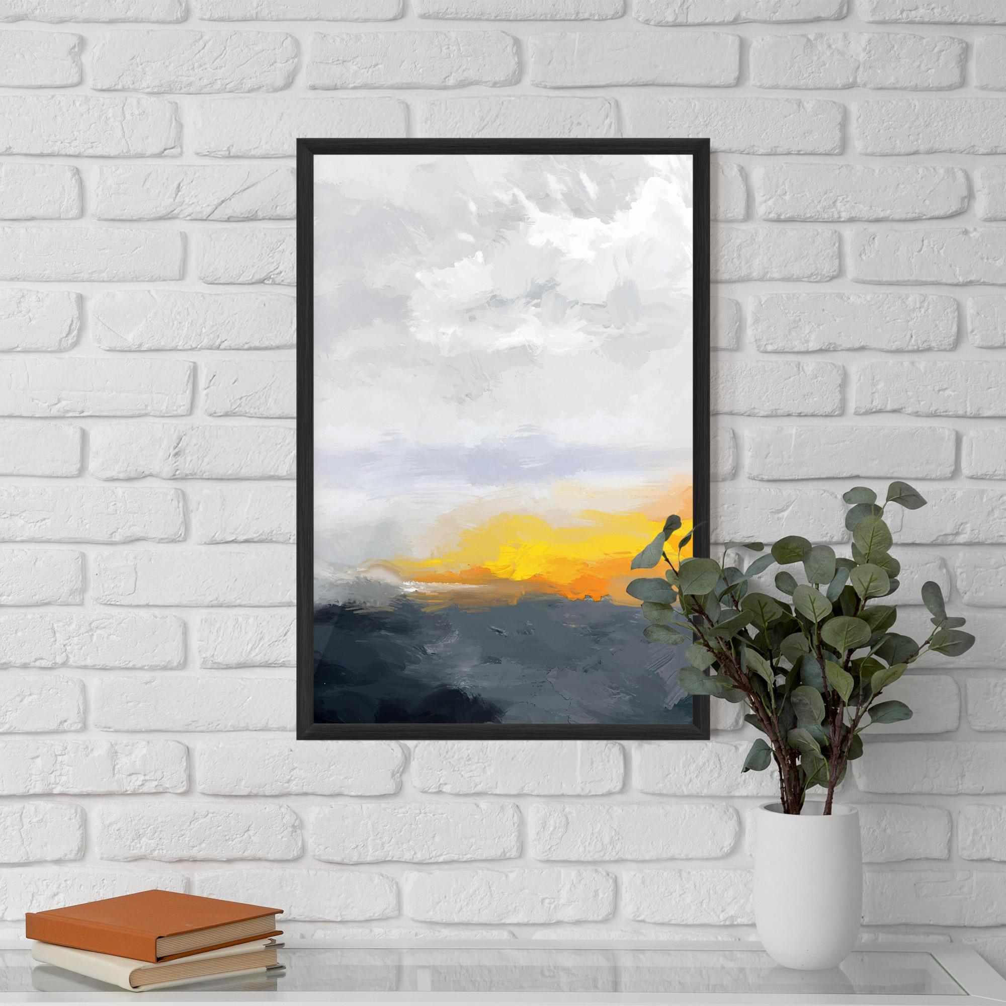Gerahmte Poster Sunset Light Art mockup 5