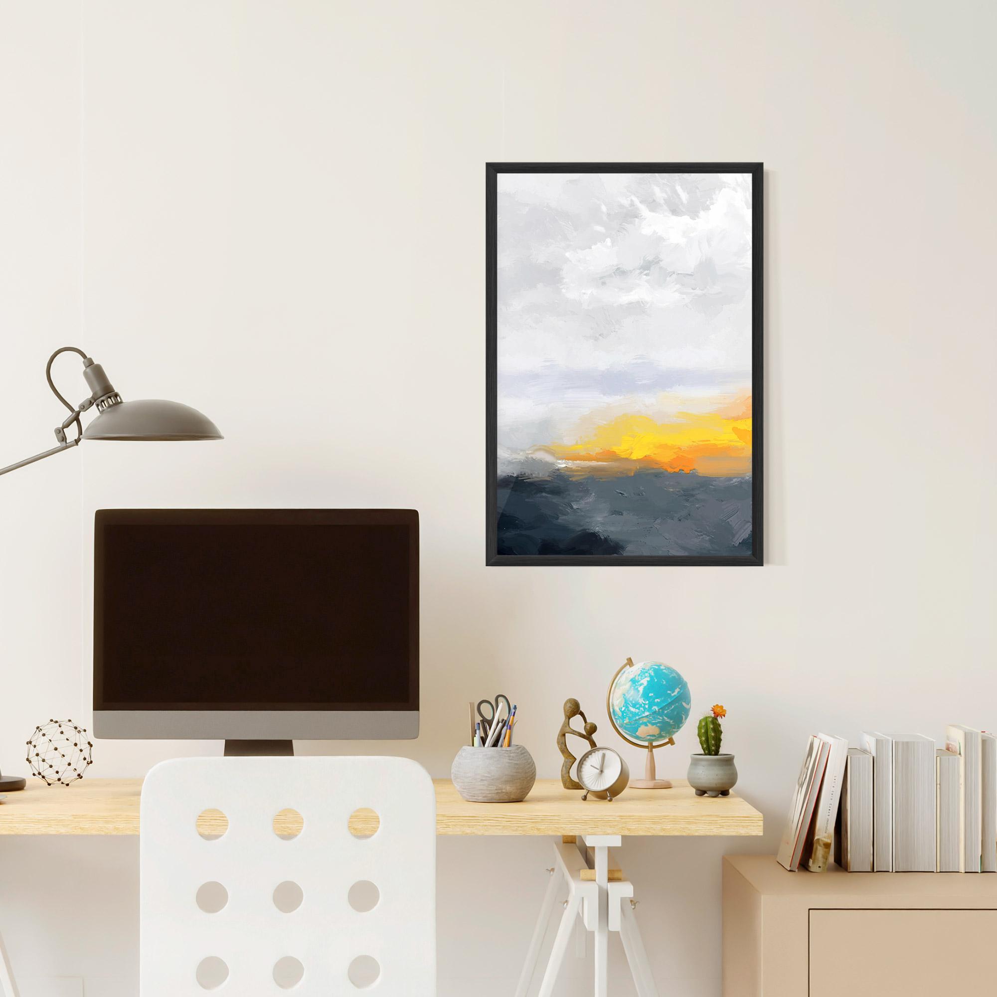 Gerahmte Poster Sunset Light Art mockup 6