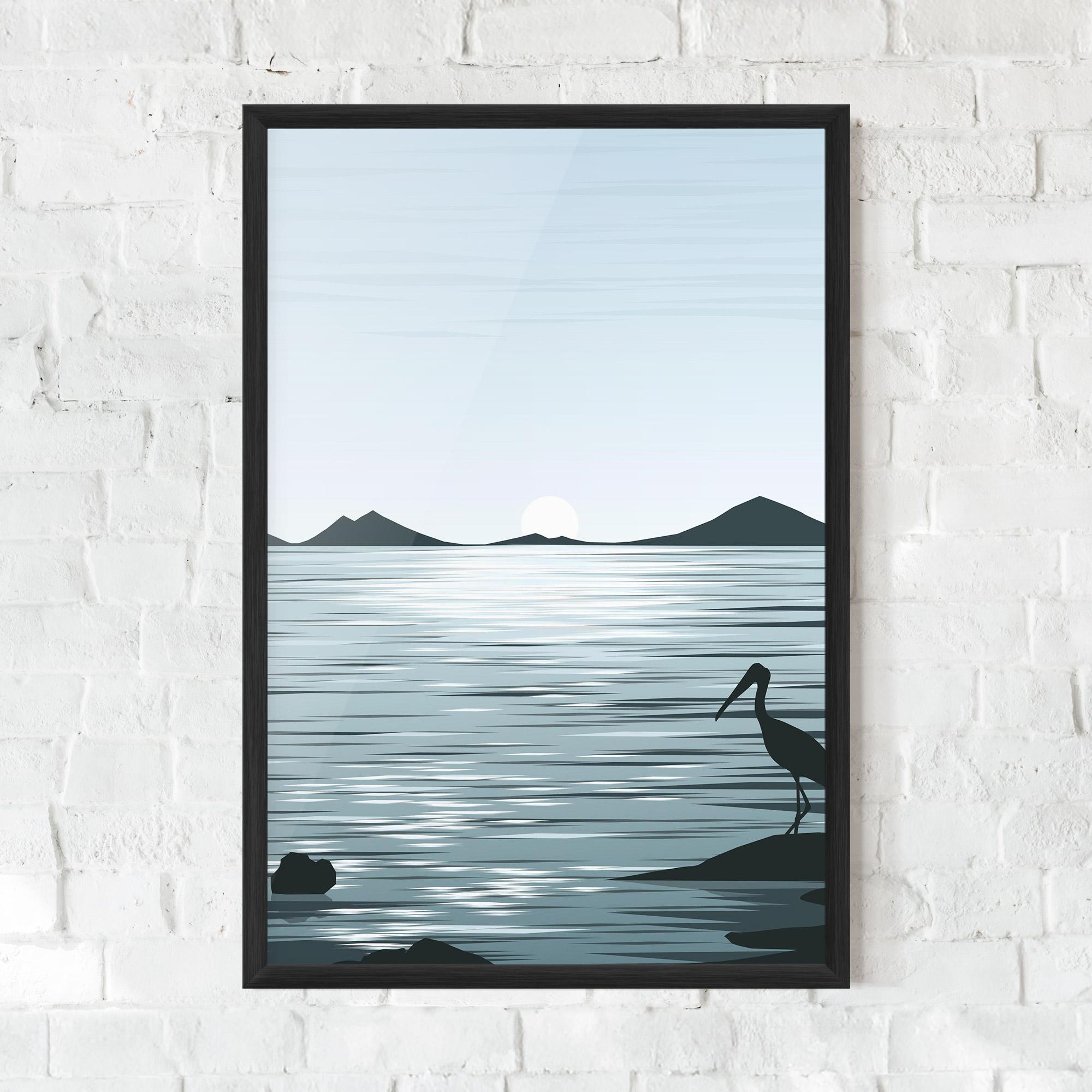 Gerahmte Poster Sparkling_lake_view mockup 0