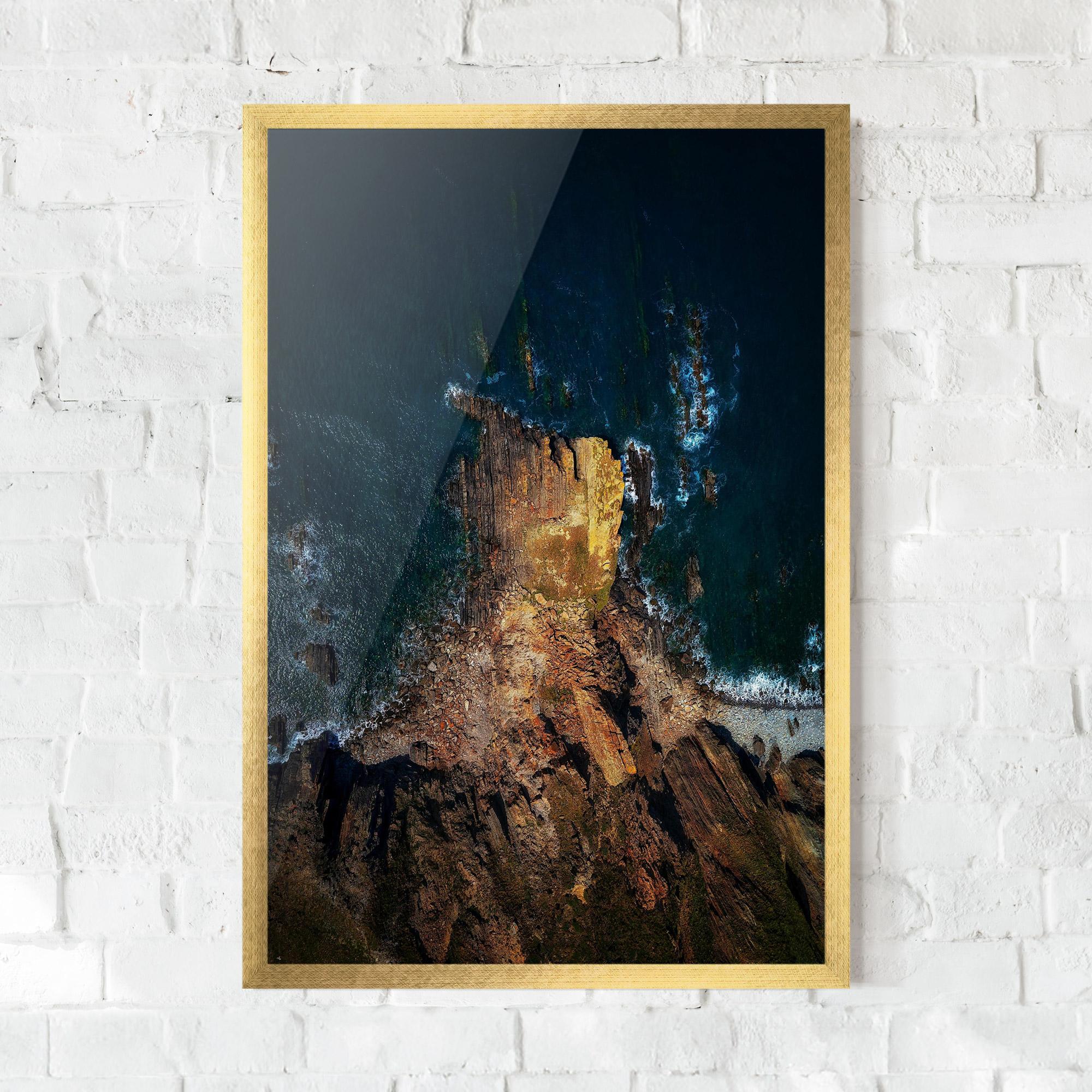 Gerahmte Poster Rocks And Water mockup 0