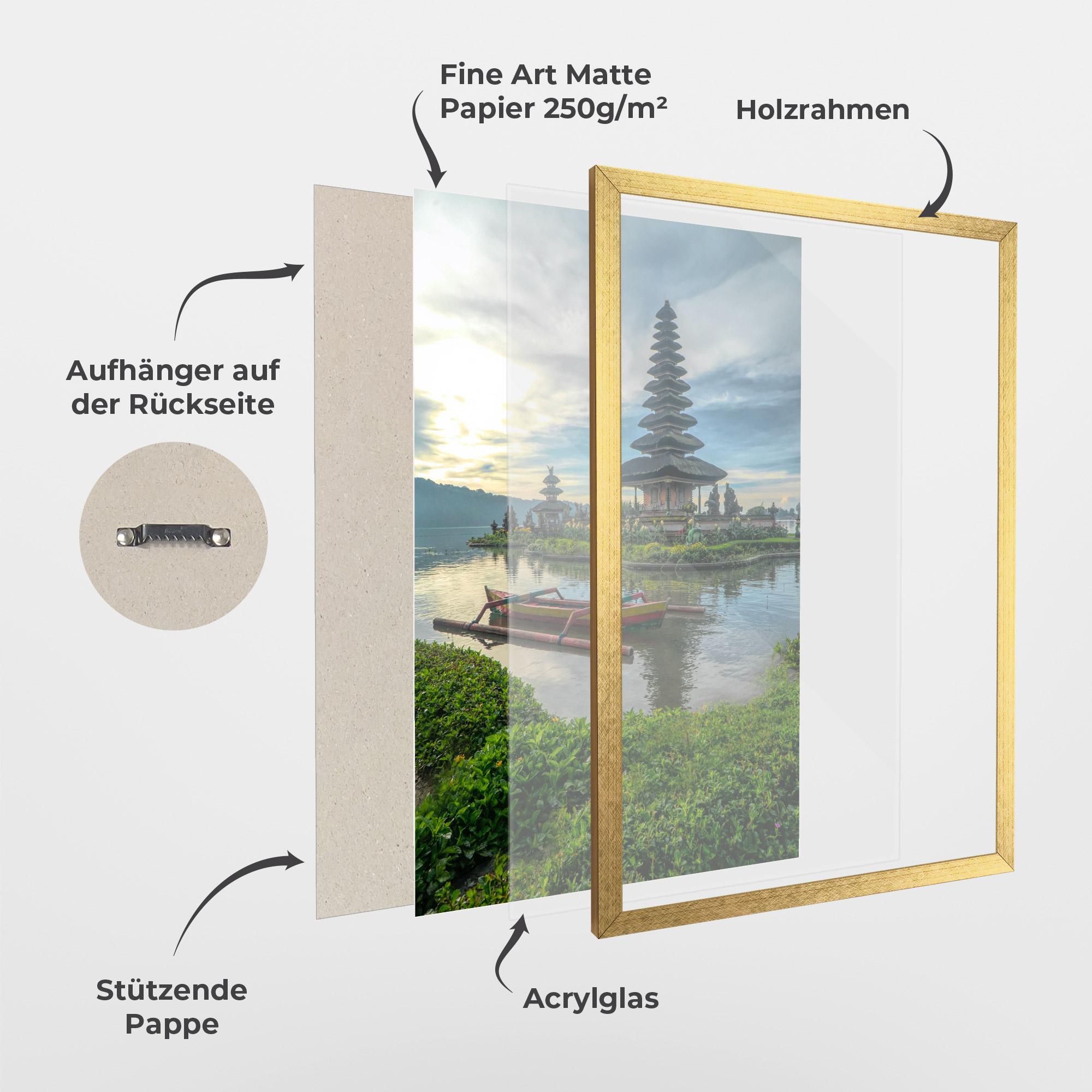 Gerahmte Poster Chinese Landscape mockup 1