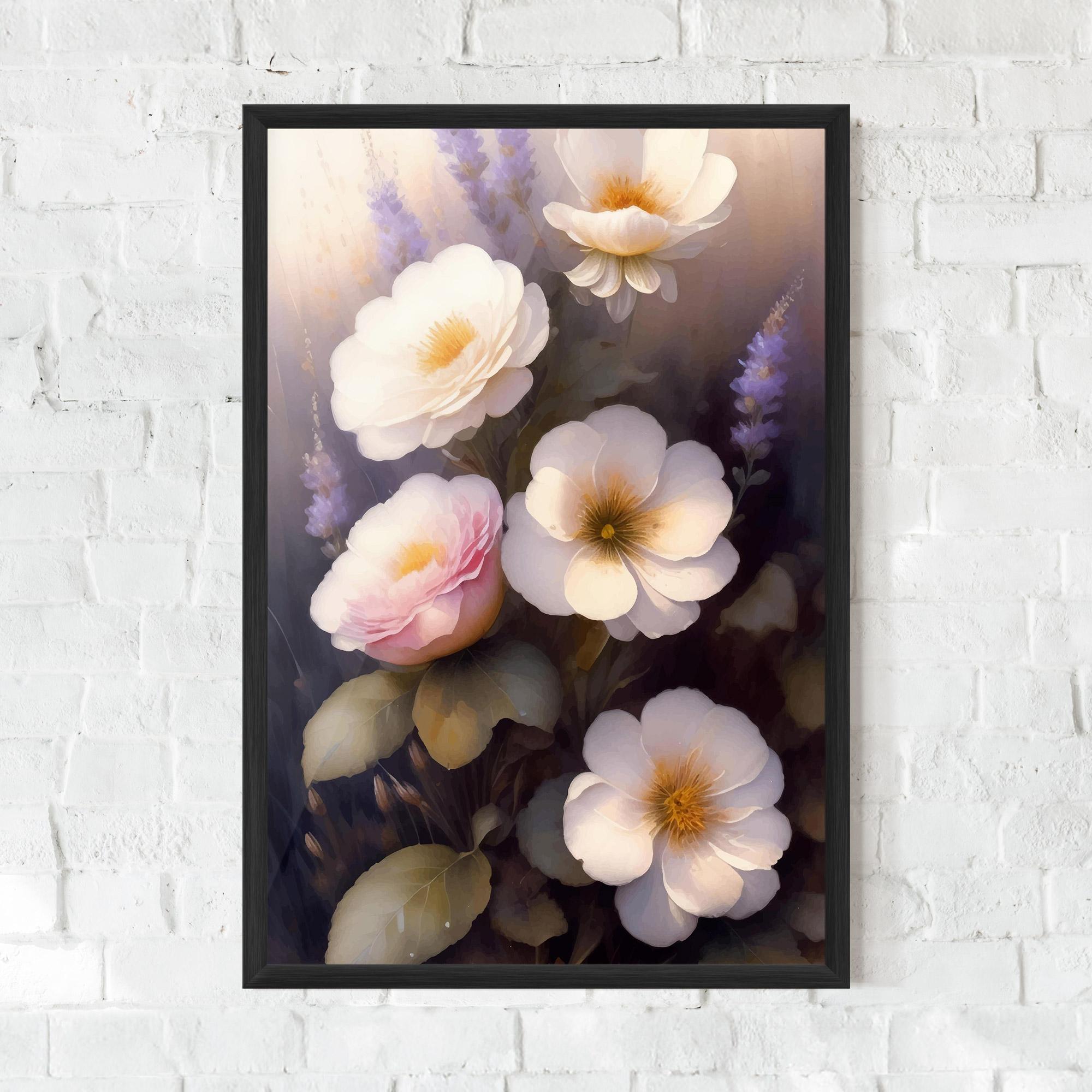 Gerahmte Poster Cream Flower Spring mockup 0