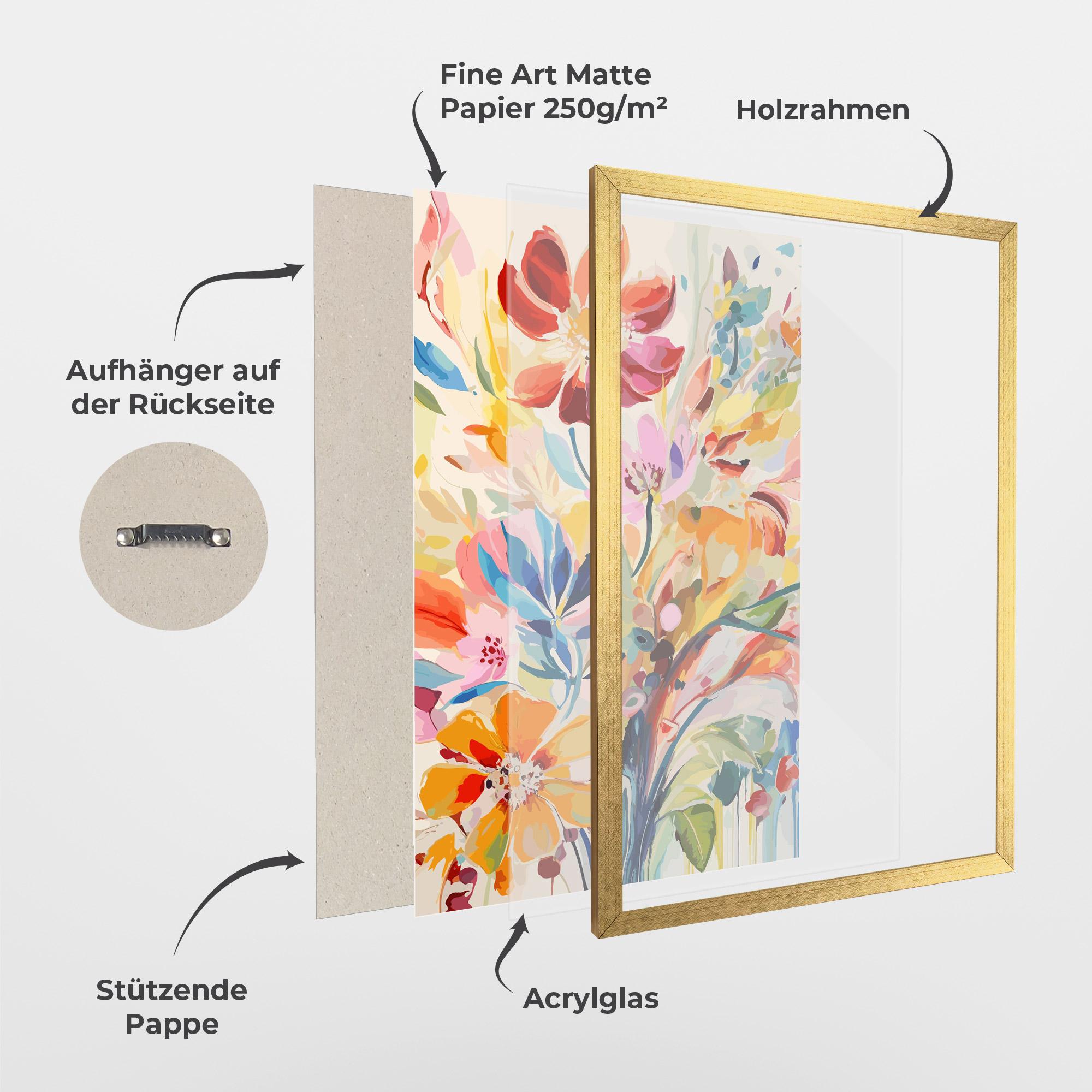 Gerahmte Poster Red Orange Spring mockup 1