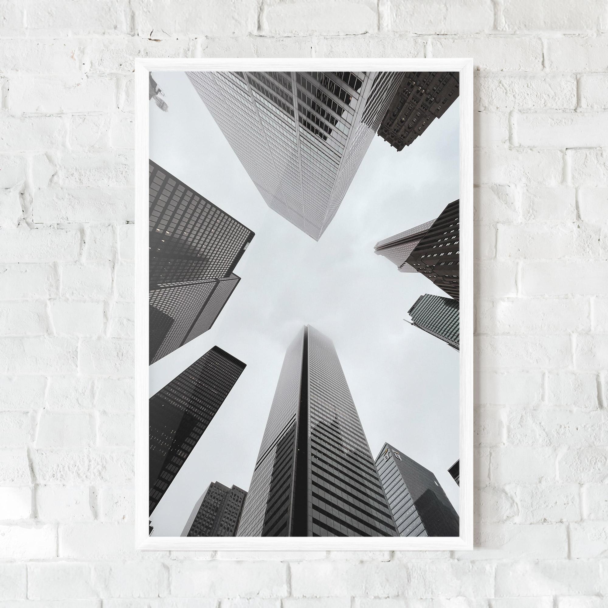 Gerahmte Poster High Grey Building mockup 0