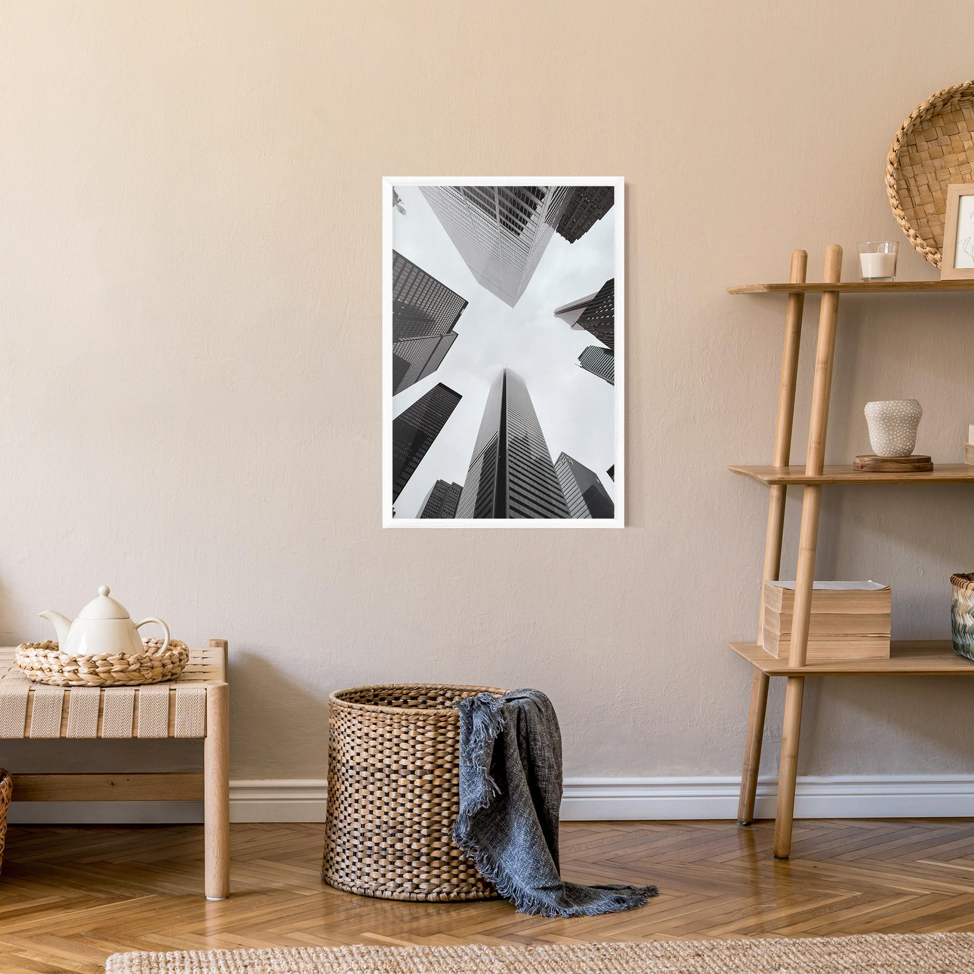 Gerahmte Poster High Grey Building mockup 9