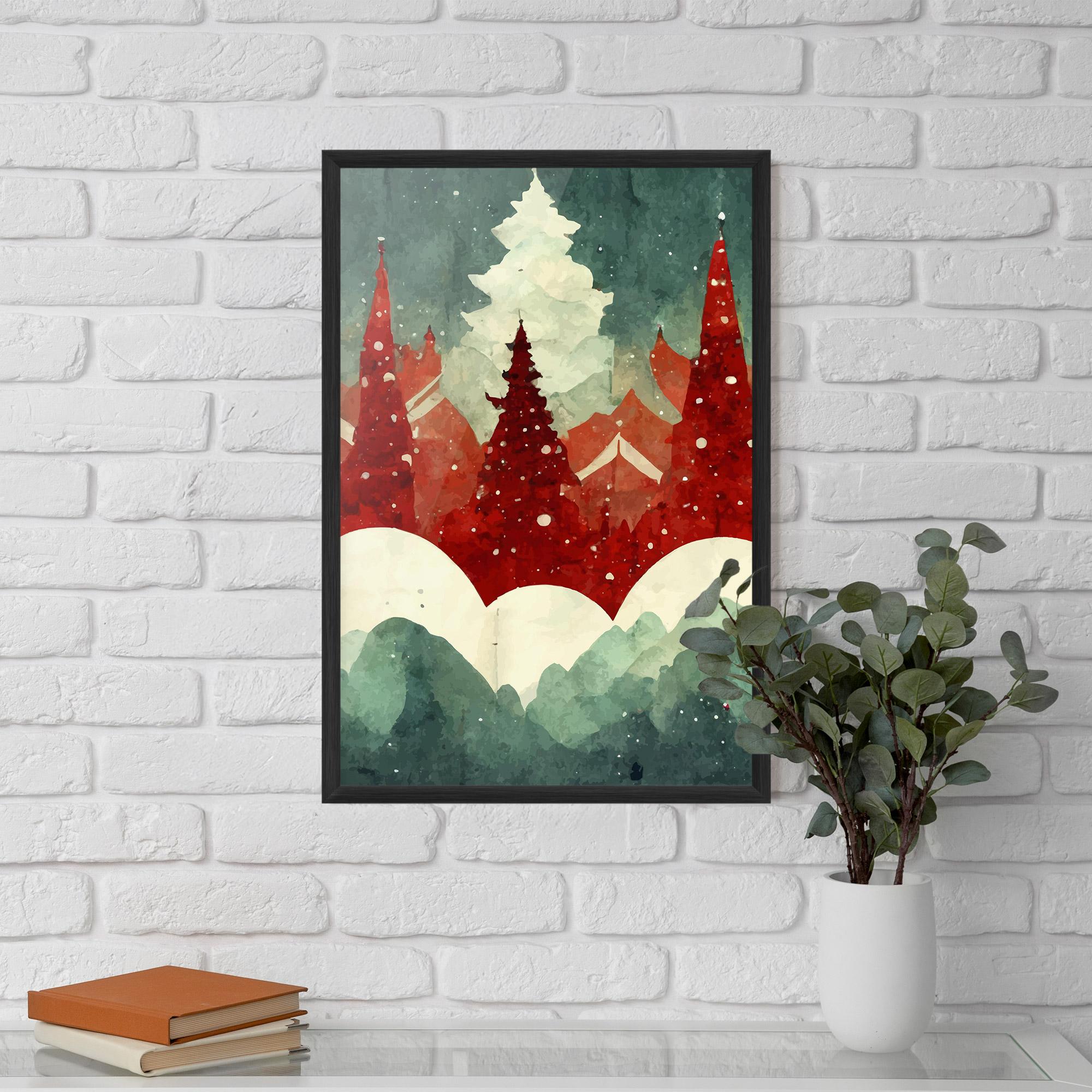 Gerahmte Poster Christmas Landscape mockup 5
