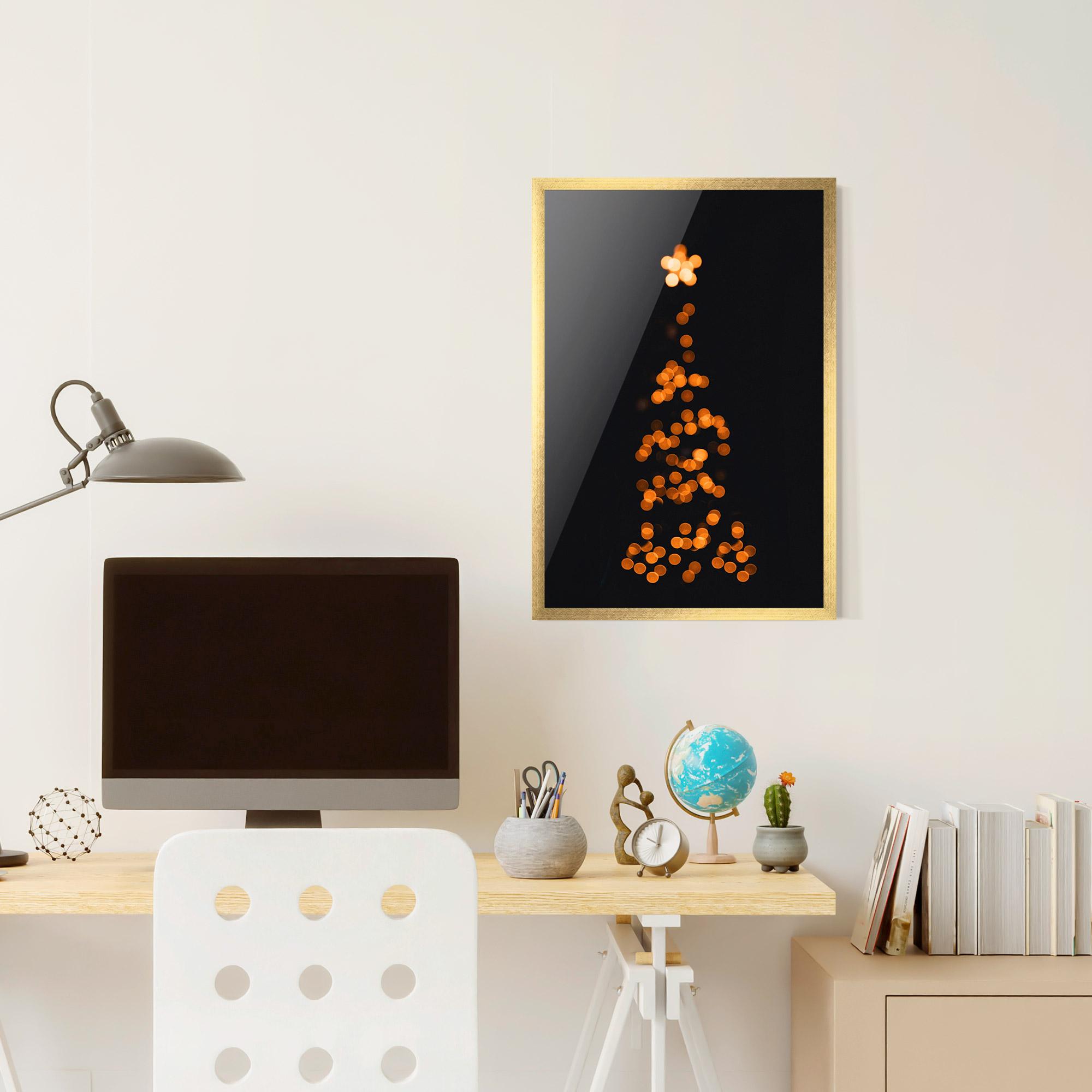 Gerahmte Poster Christmas Lights mockup 6