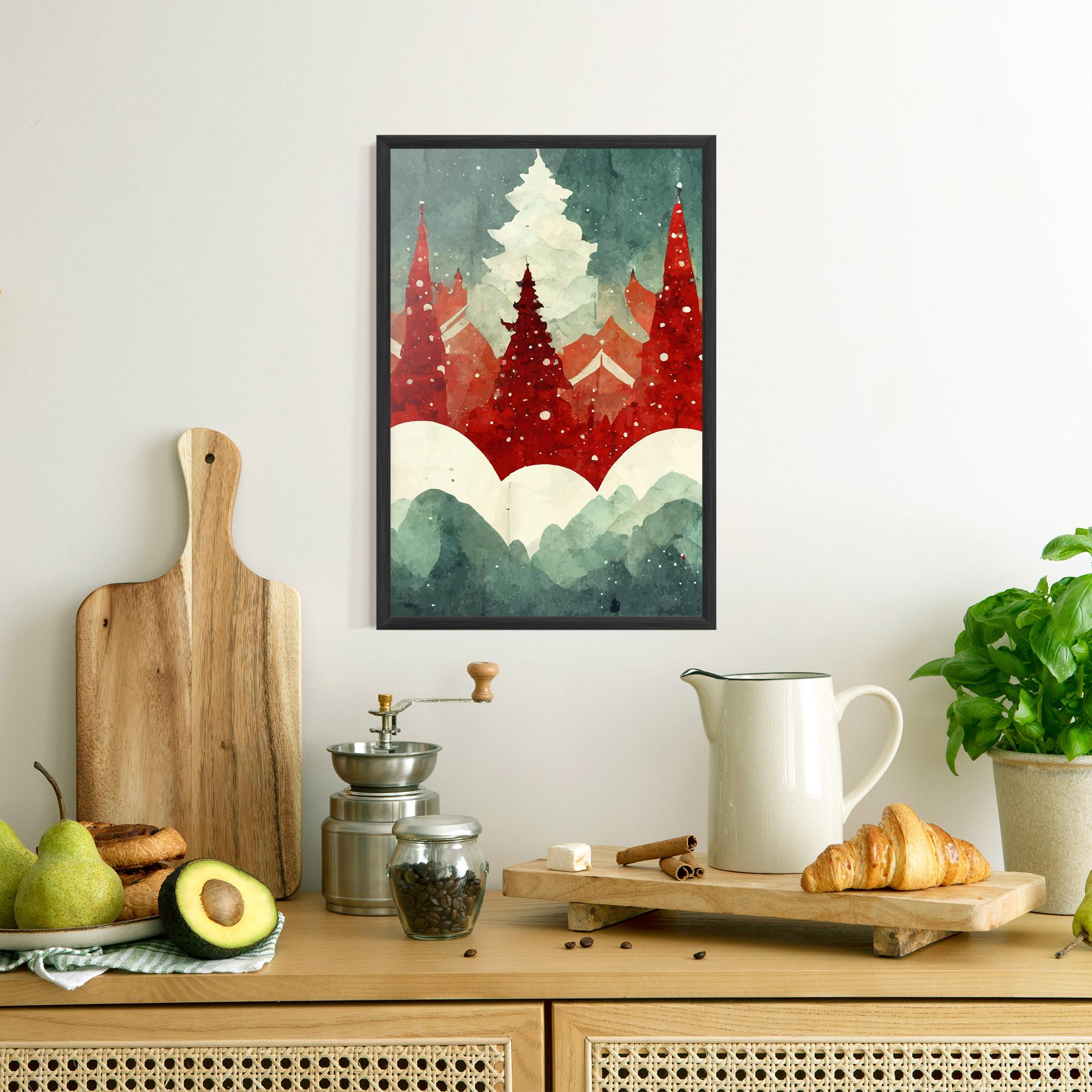 Gerahmte Poster Christmas Landscape mockup 8