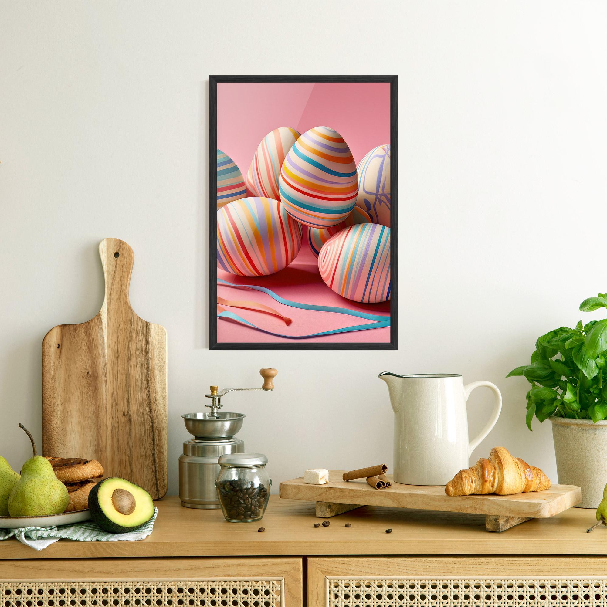 Gerahmte Poster Easter Eggs Ribbons mockup 8