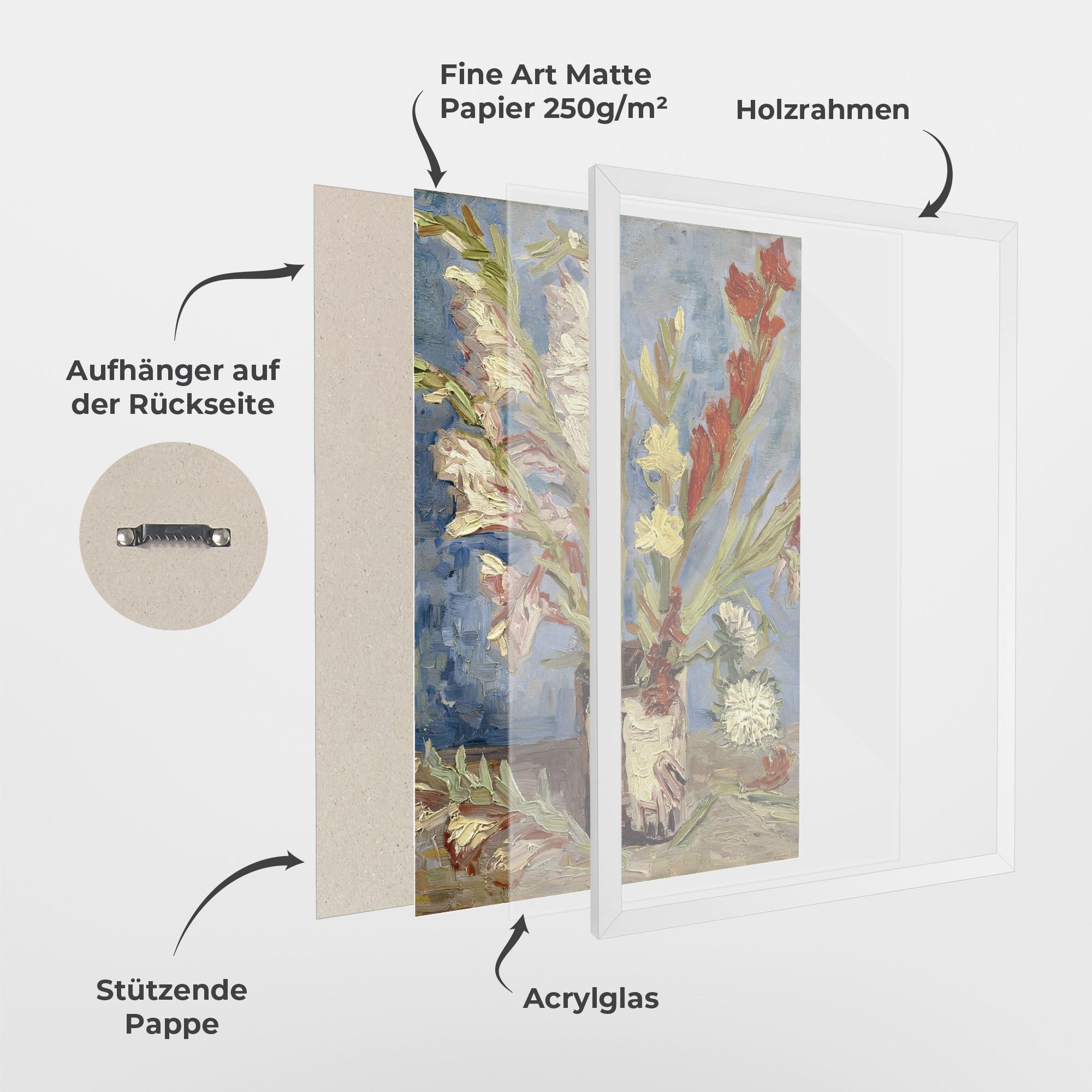 Gerahmte Poster Tuingladiolen mockup 1