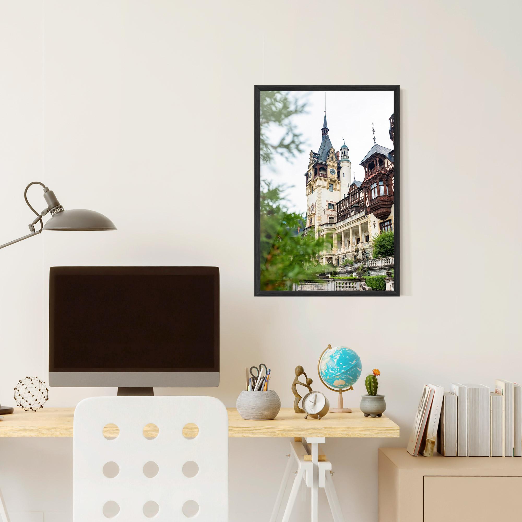 Gerahmte Poster Peles Castle Romania mockup 6