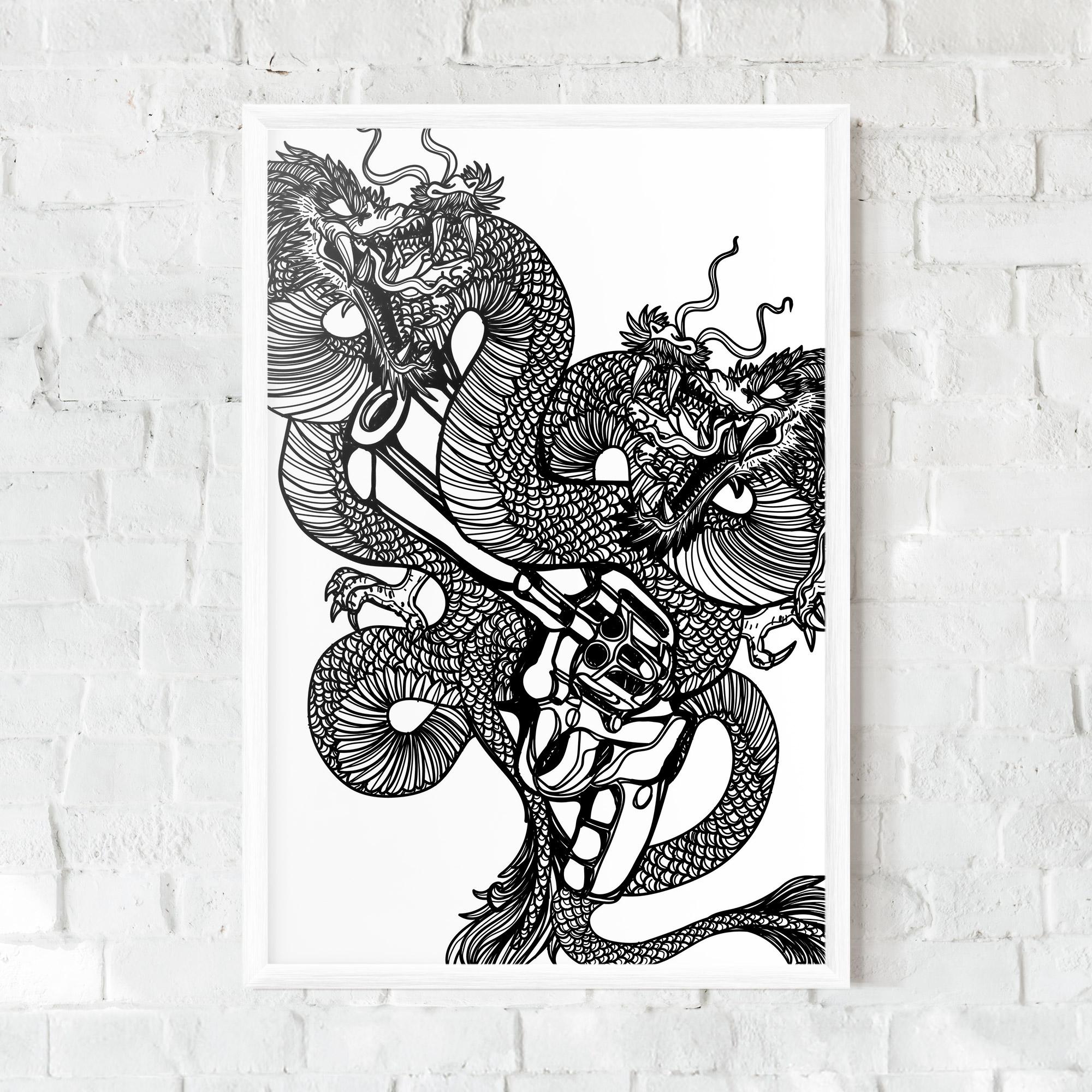 Gerahmte Poster Dragon Gun mockup 0