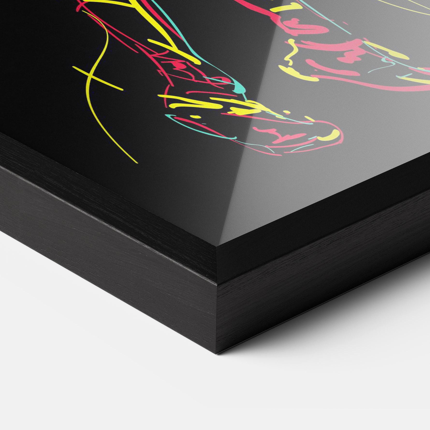 Gerahmte Poster Basket Line Jump mockup 3