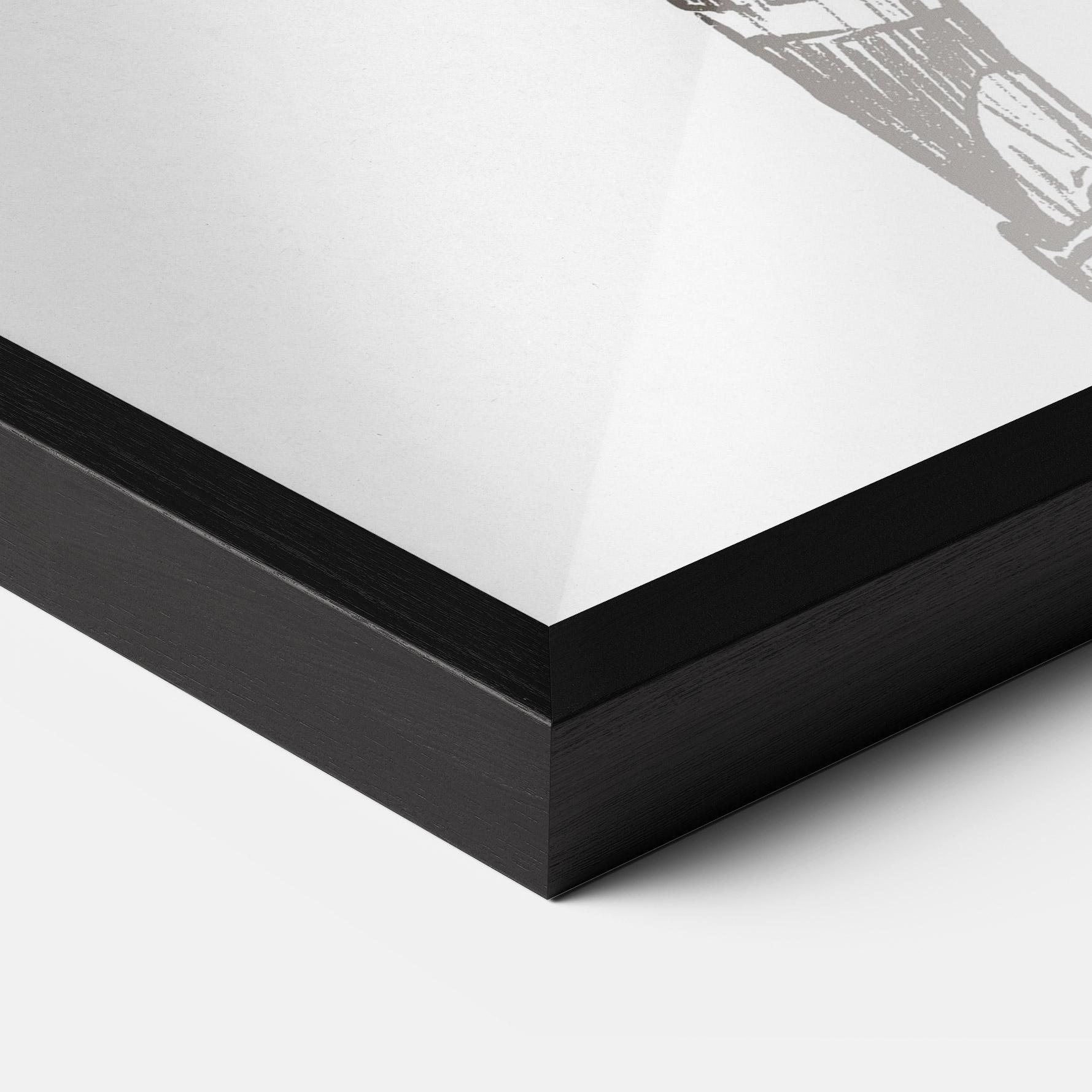 Gerahmte Poster Baseball Player Line mockup 3