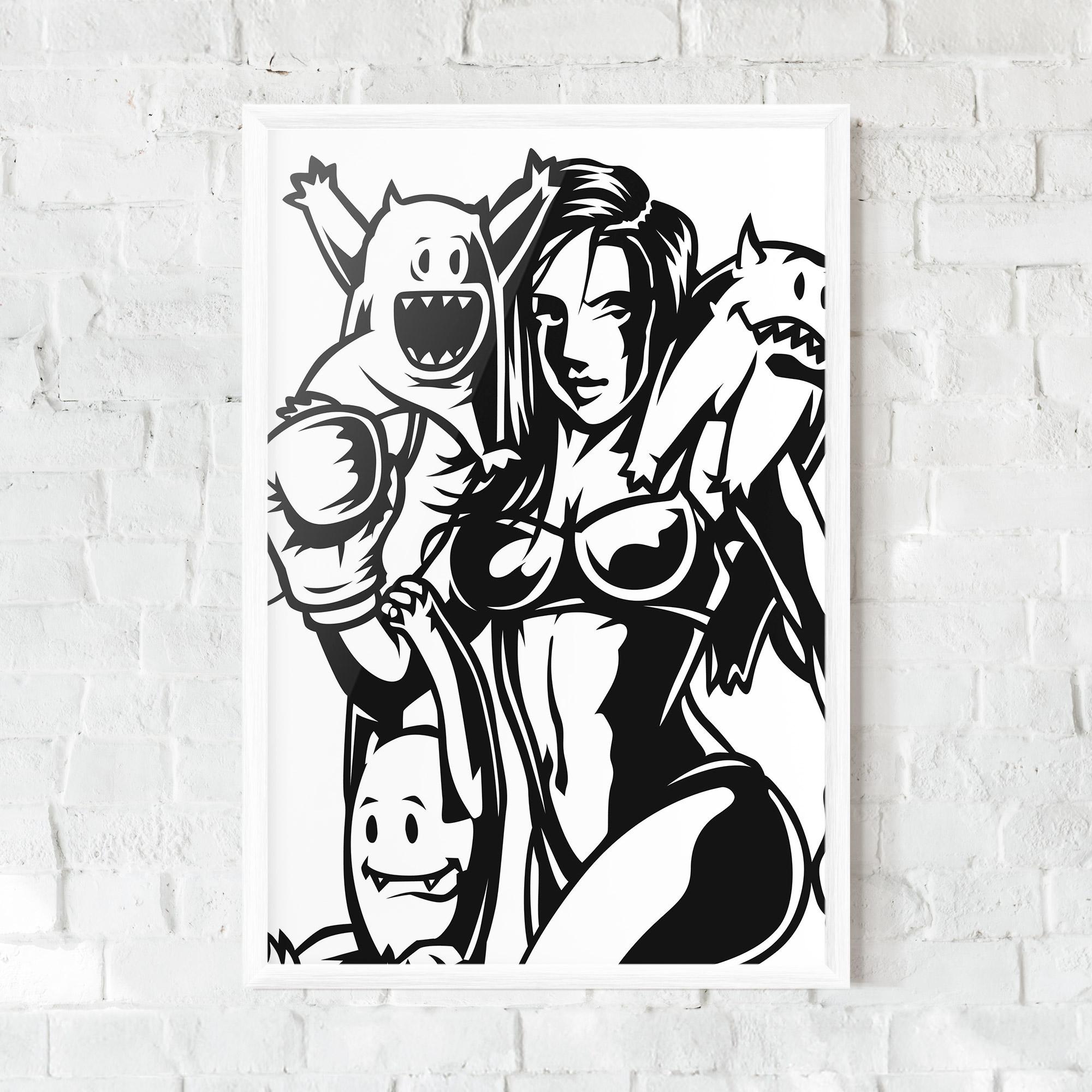 Gerahmte Poster Woman Boxing mockup 0