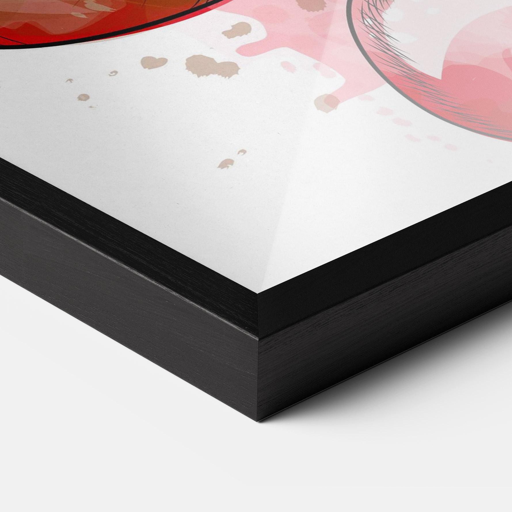 Gerahmte Poster Red Painted Gloves mockup 3