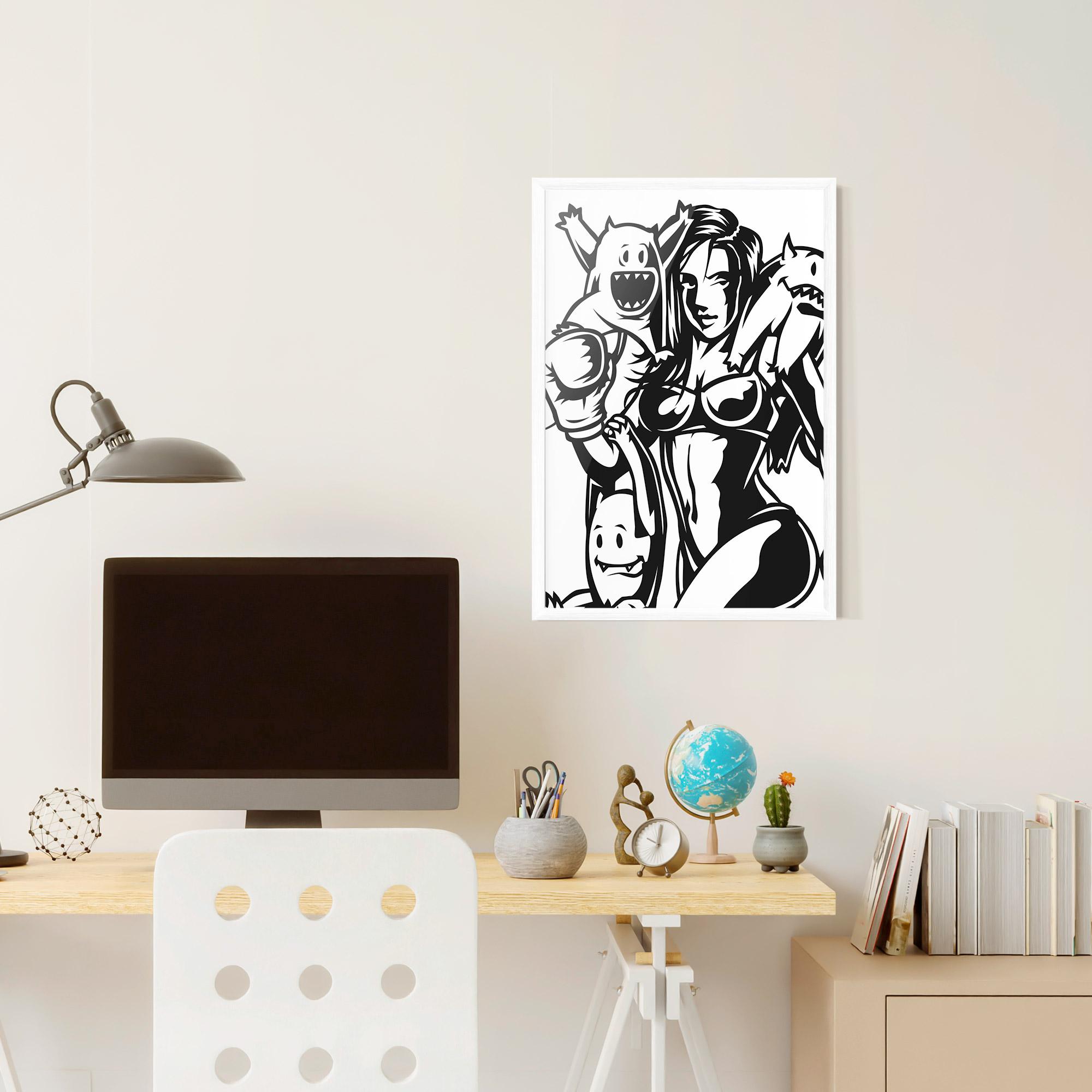 Gerahmte Poster Woman Boxing mockup 6