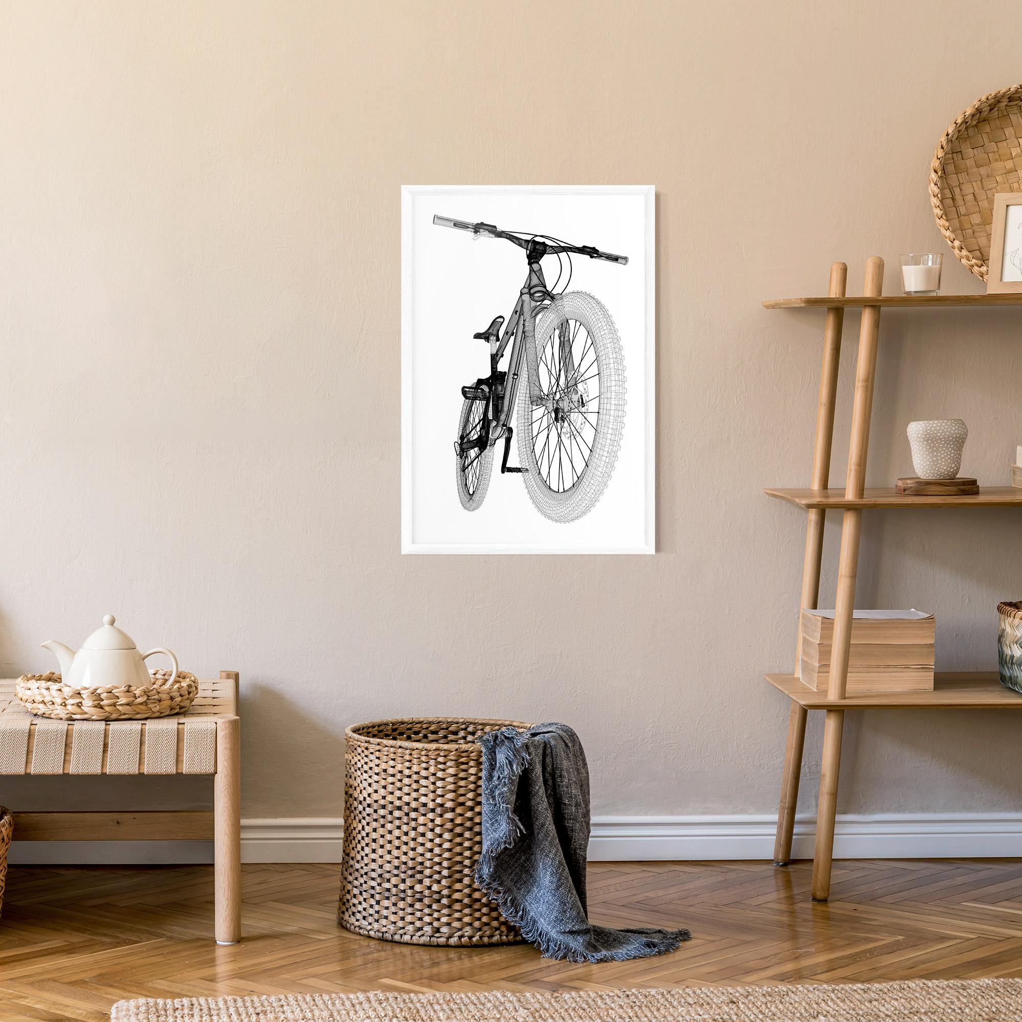 Gerahmte Poster Mountain Bicycle 3d Model mockup 9