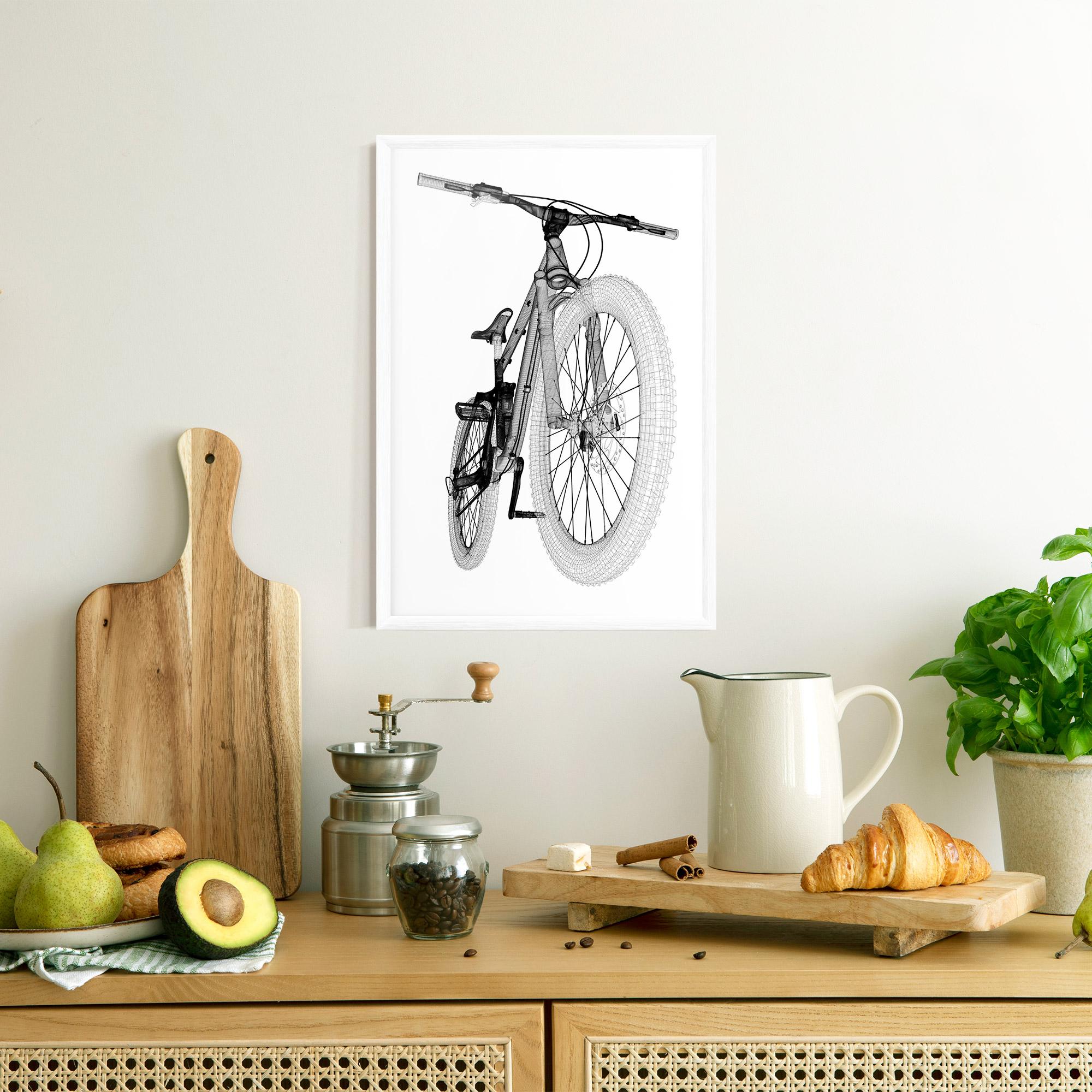 Gerahmte Poster Mountain Bicycle 3d Model mockup 8