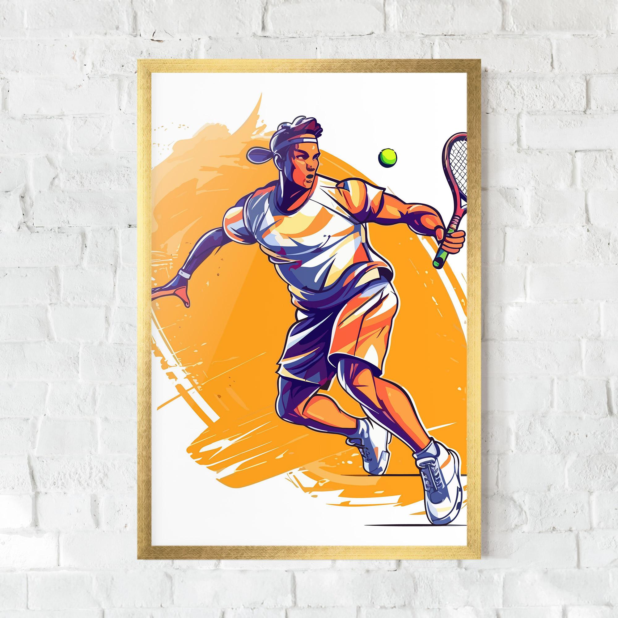 Gerahmte Poster Tennis Woman mockup 0