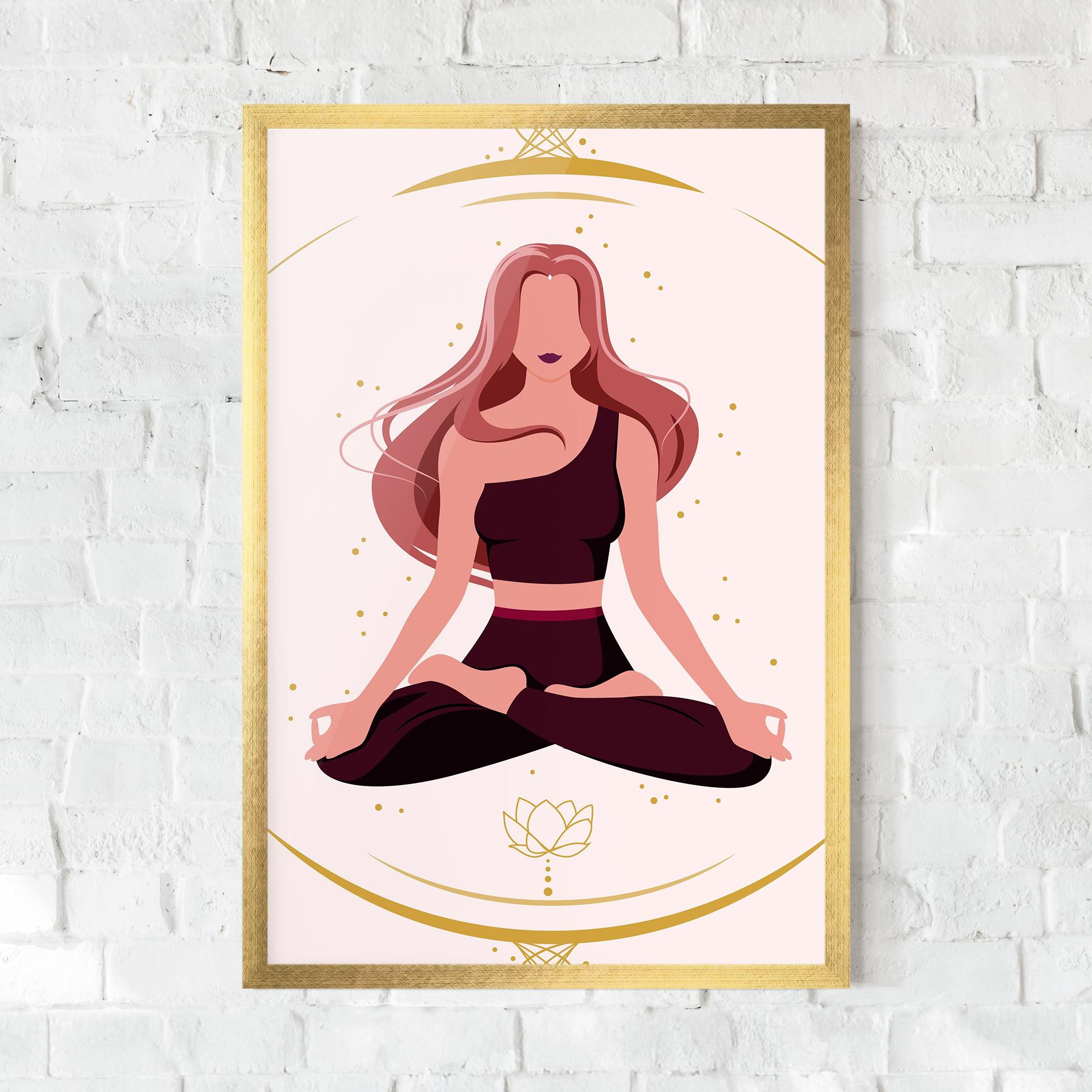 Gerahmte Poster Pretty Yoga Girl mockup 0