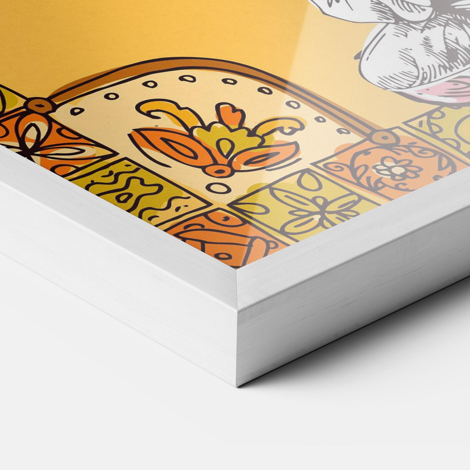 Gerahmte Poster Meditation Three mockup 3